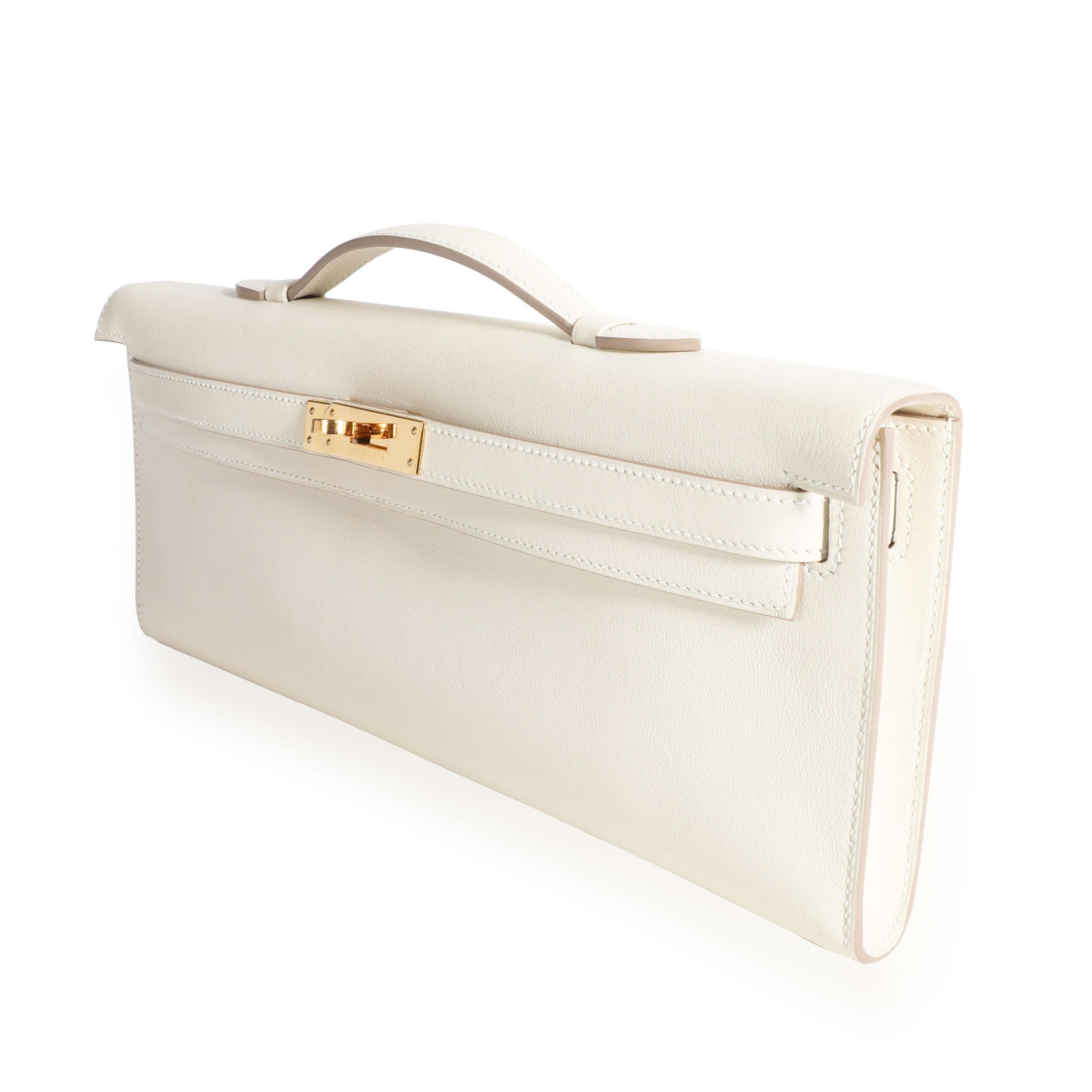 Listing Title: Hermès Craie Swift Leather Kelly Cut GHW
SKU: 109740

Condition: Pre-owned (3000)
Handbag Condition: Very Good
Condition Comments: Very Good Condition. Faint marks to leather. Scratching to hardware.

Brand: Hermès
Model: Kelly
