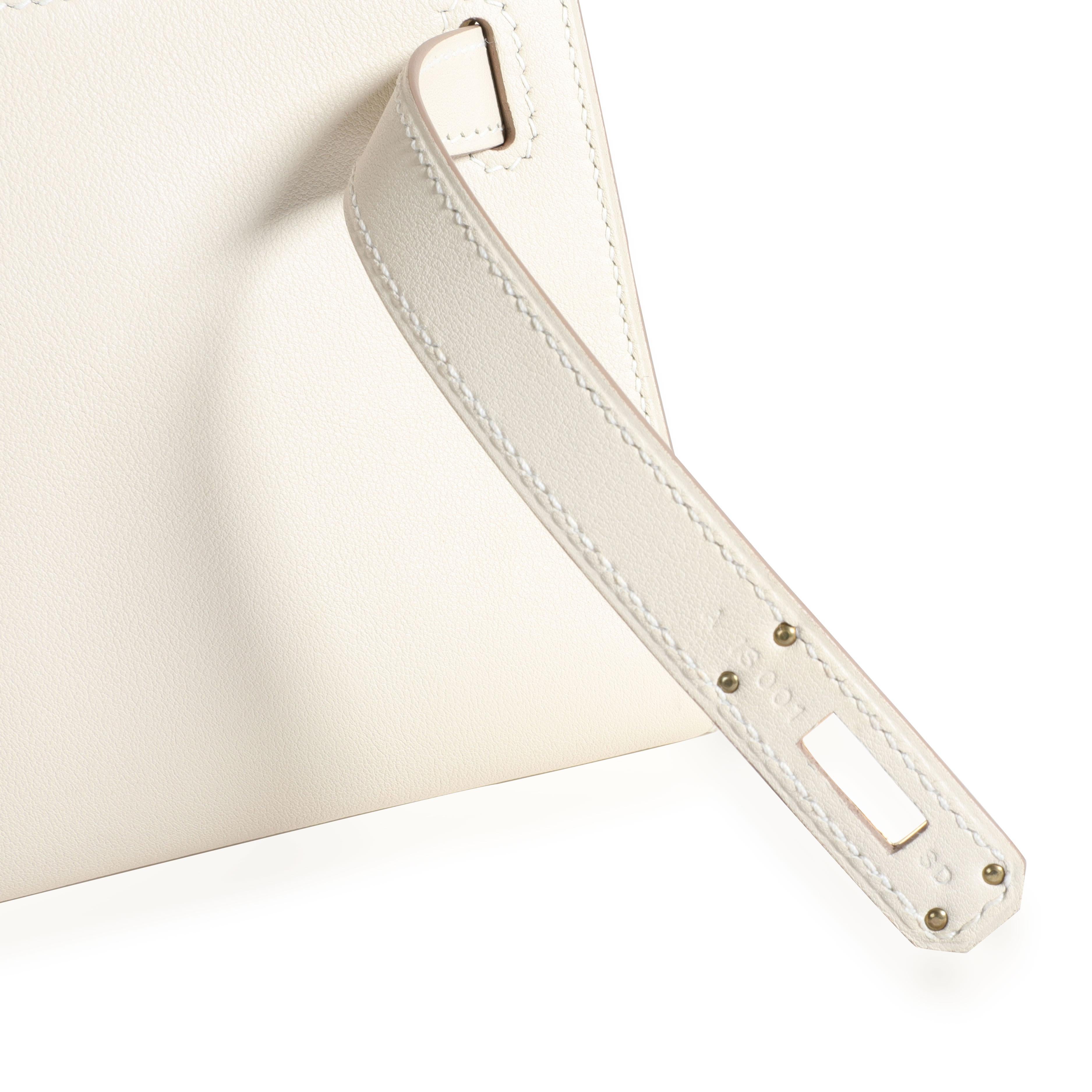 Hermès Craie Swift Leather Kelly Cut GHW 1