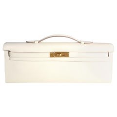 Hermès Craie Swift Leather Kelly Cut GHW