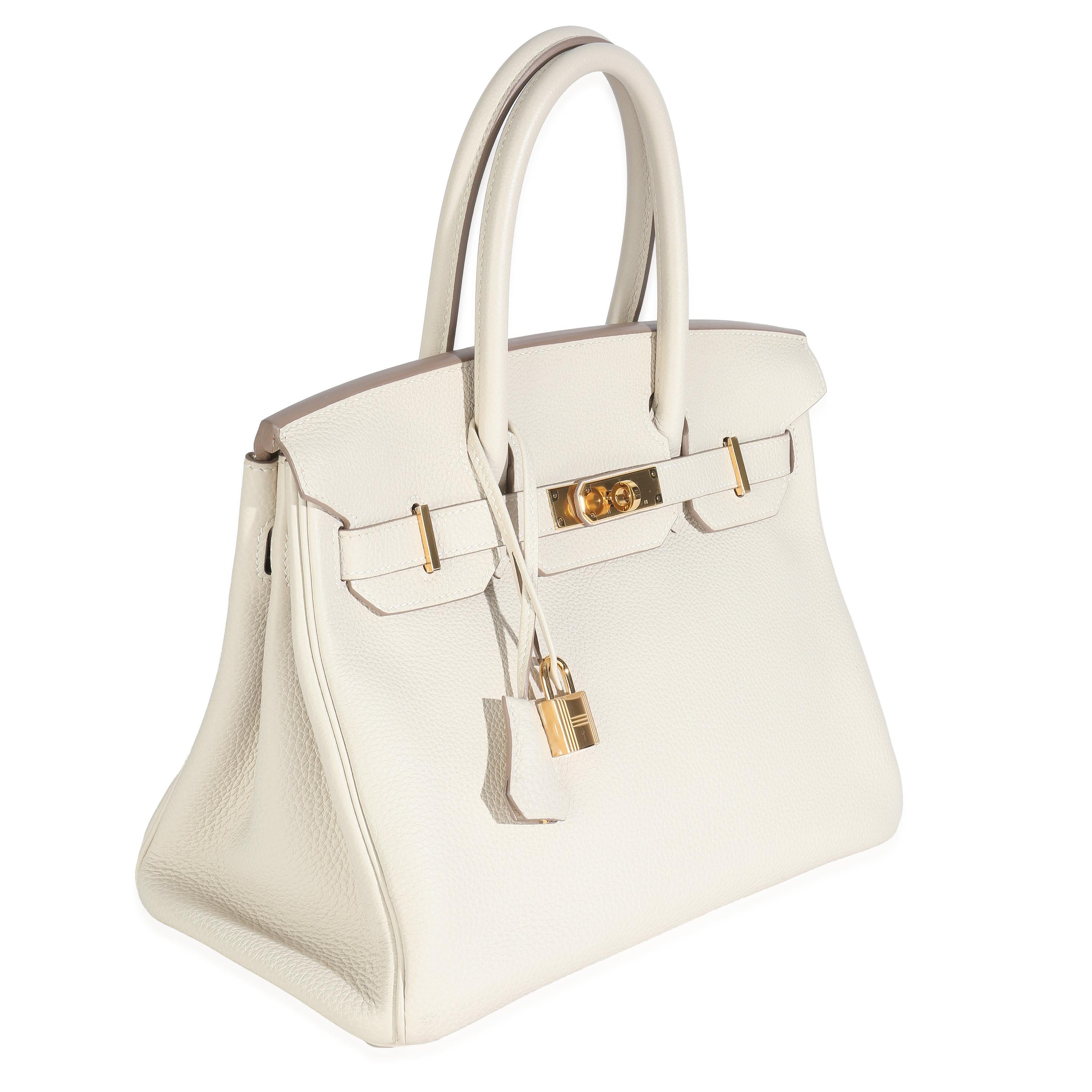 Hermès Craie Togo Birkin 30 GHW en Excelente estado para la venta en New York, NY