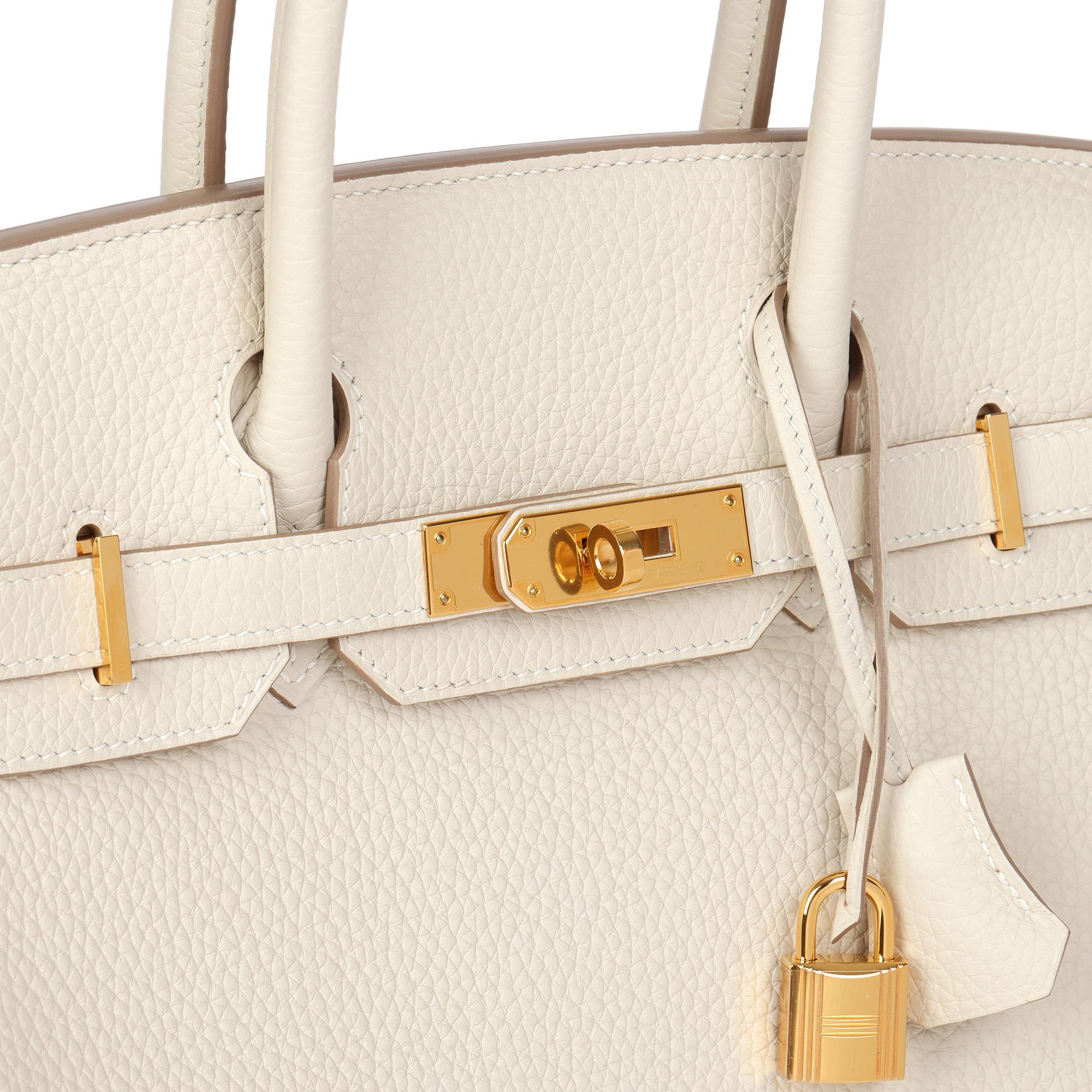 Hermès Craie Togo Pelle Birkin 30cm Retourne in vendita 2