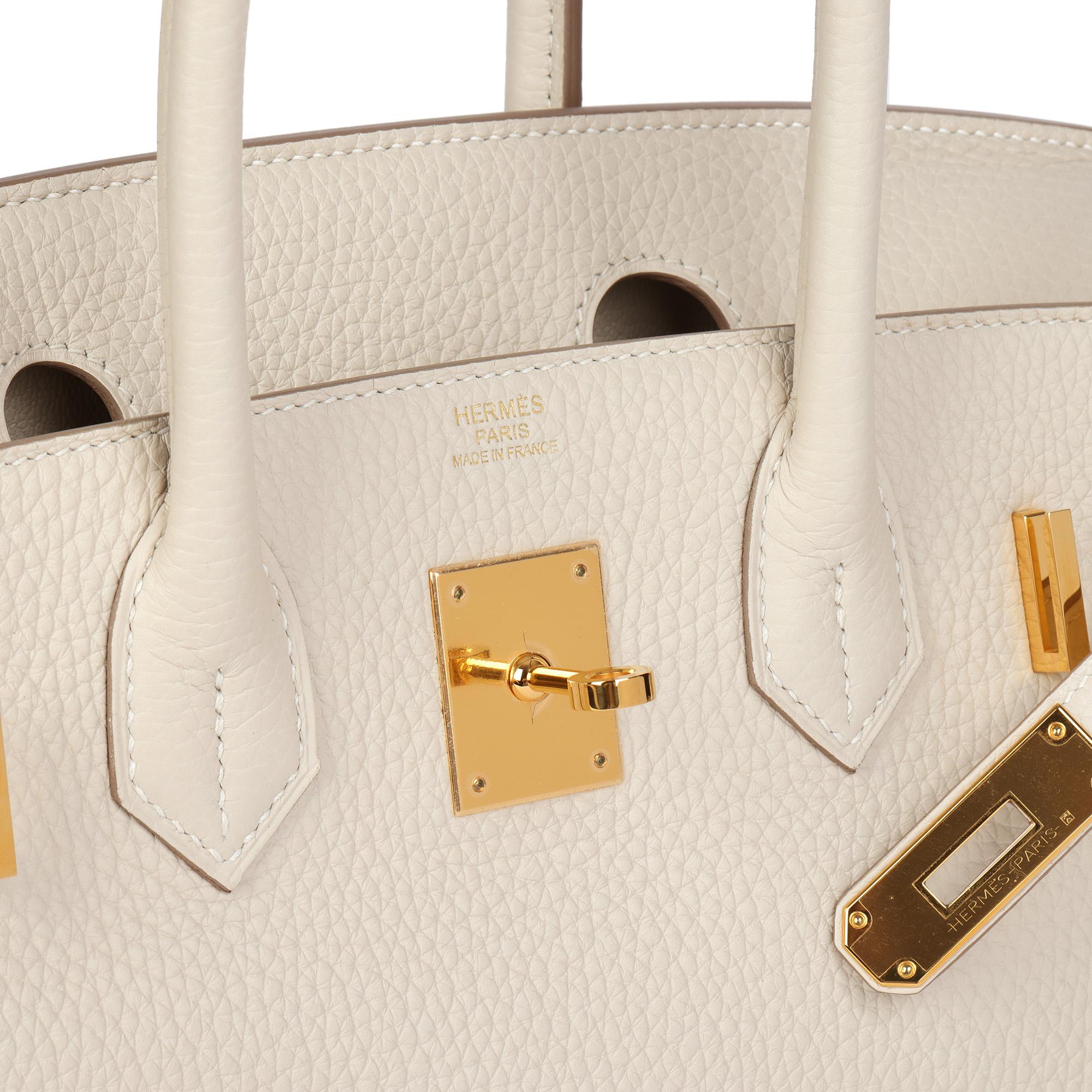 Hermès Craie Togo Pelle Birkin 30cm Retourne in vendita 3
