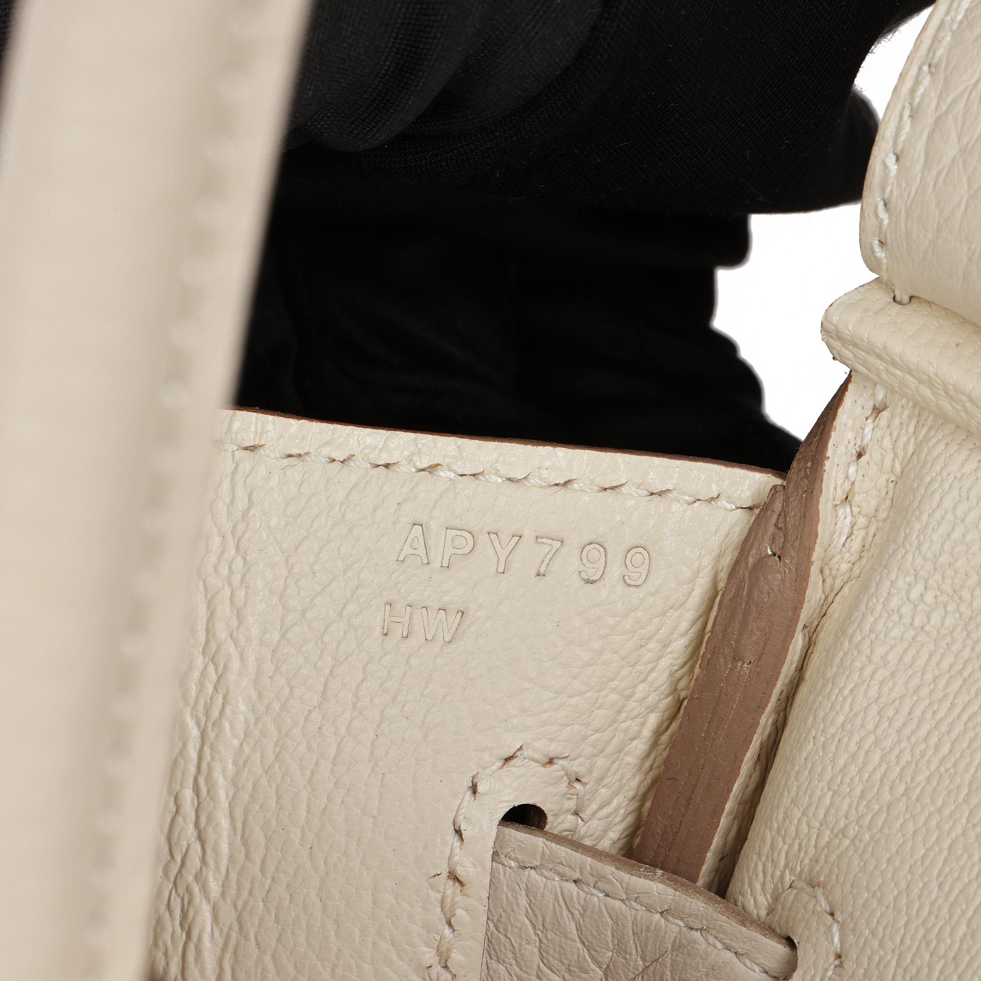 Hermès Craie Togo Pelle Birkin 30cm Retourne in vendita 4