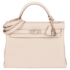 HERMÈS Craie Togo Leather Kelly 32cm