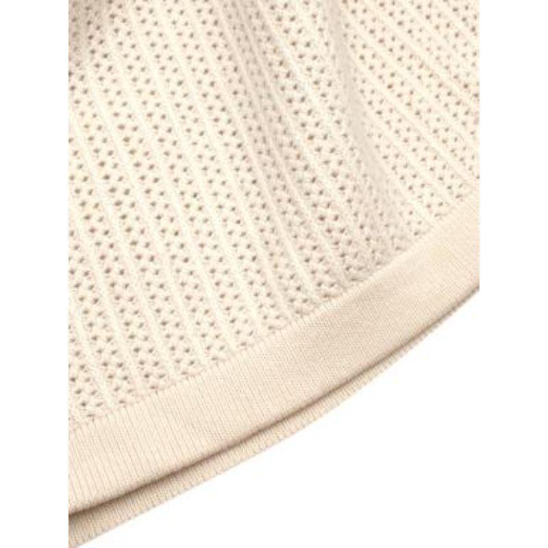 Hermes Cream Cashmere & Cotton Knitted Jumper For Sale 1