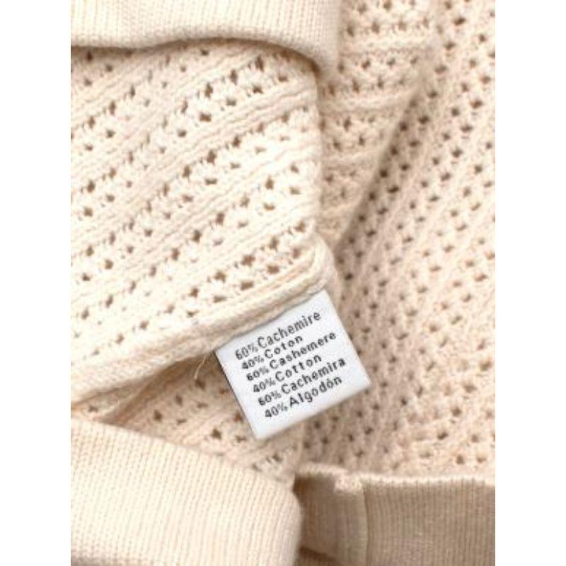 Hermes Cream Cashmere & Cotton Knitted Jumper For Sale 4