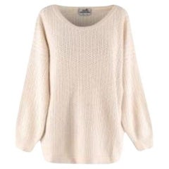 Hermes Cream Cashmere & Cotton Knitted Jumper