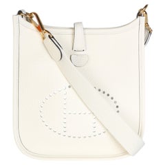 Hermès Cream Clemence Mini Evelyne TPM 16 GHW