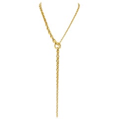 Hermes Crescendo 18 Karat Yellow Gold Graduated Drop Link Necklace