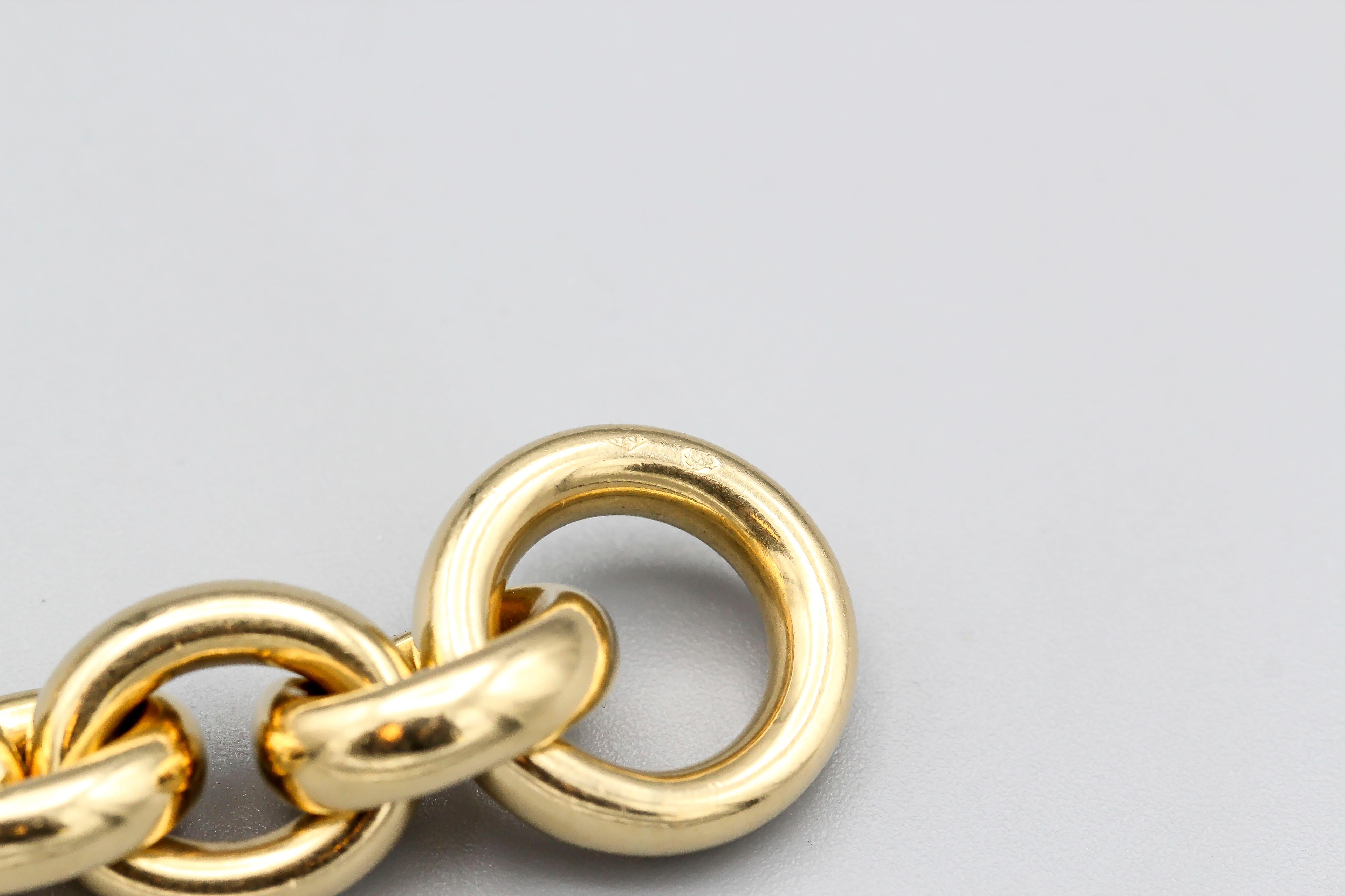 Hermès Crescendo 18k Gold Toggle Link Bracelet at 1stDibs