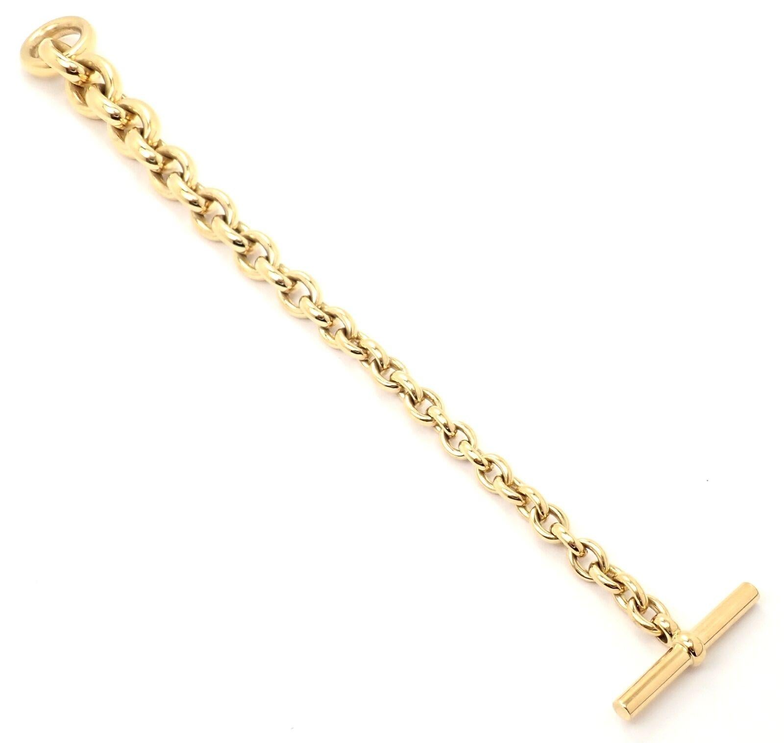 Hermes Crescendo Heavy Link Toggle Yellow Gold Bracelet 2