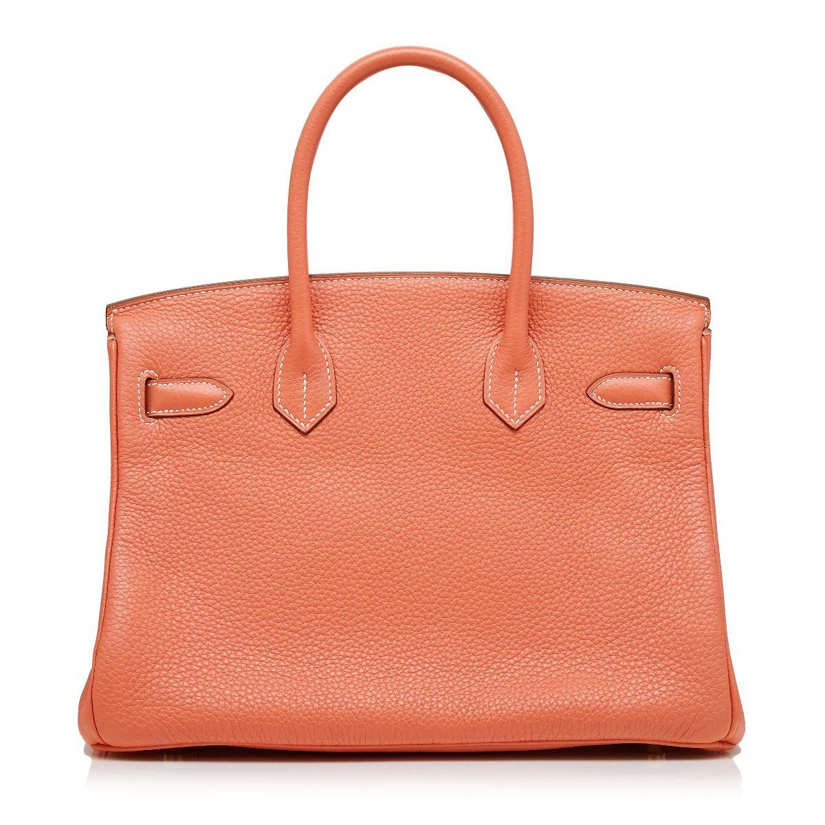 Orange Hermes Crevette 30cm Birkin bag