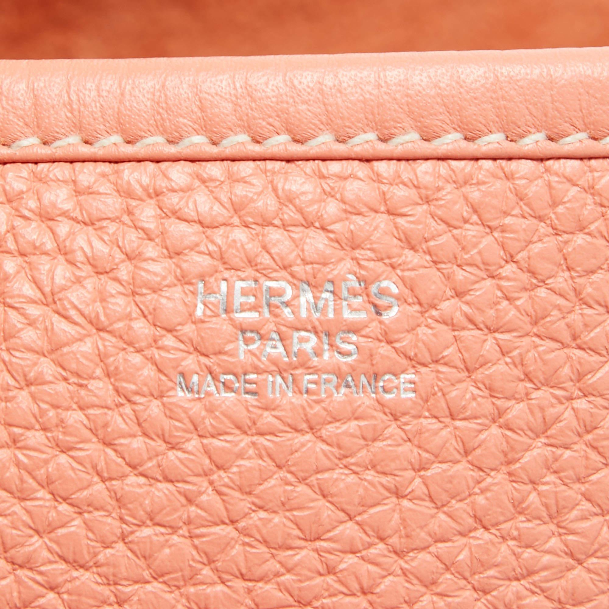 Hermès Crevette Taurillon Clemence Leather Evelyne III GM Bag 4