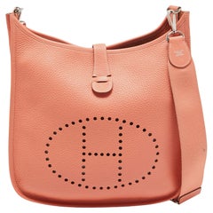 Hermès Crevette Taurillon Clemence Leather Evelyne III GM Bag