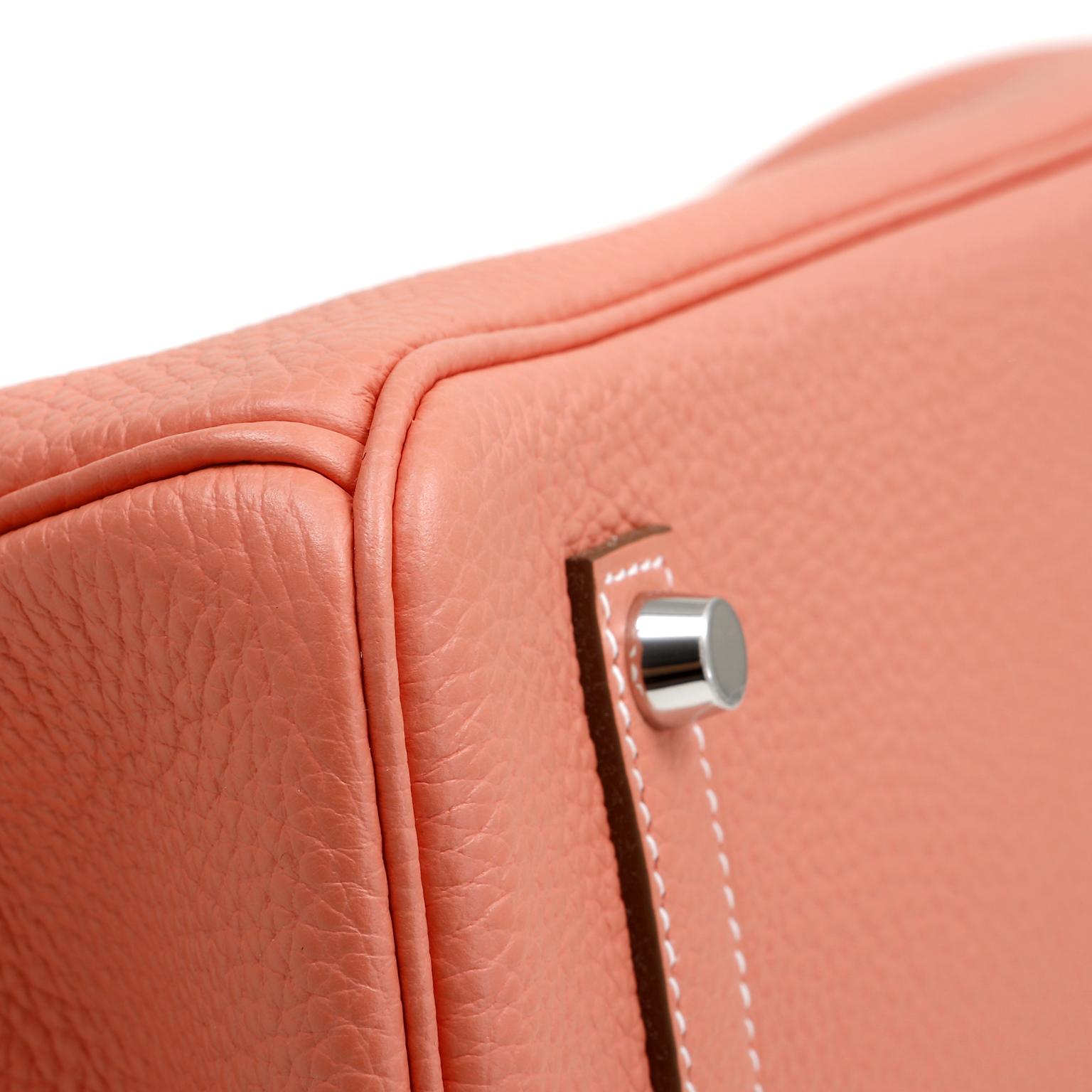 Hermès Crevette Togo 35 cm Birkin Bag In New Condition In Palm Beach, FL