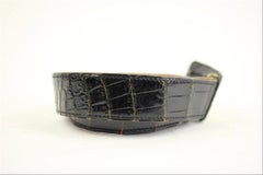 Hermès Crocodile Carriage Belt Black 106HERA823