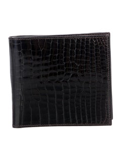 Hermes NEW Crocodile Exotic Leather Men's Suit Bifold Bifold Pocket Wallet