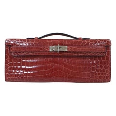 Hermès Crocodile Kelly Cut Clutch