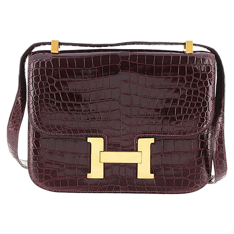 Hermes Crocodile Leather Constance 23 Crossbody Bag For Sale at 1stdibs