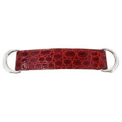 Hermès crocodile Leather Scarf Ring