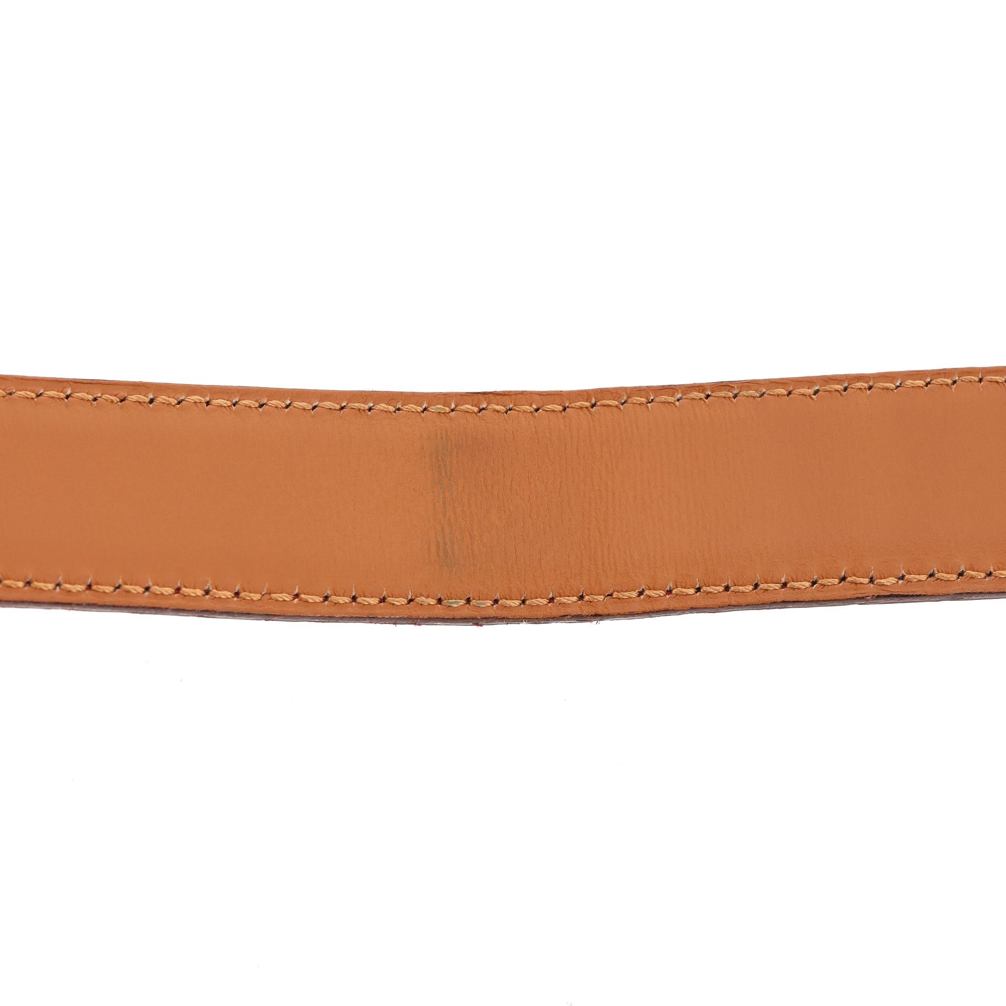 Cinturón Hermes Cocodrilo Porosus Hebilla 