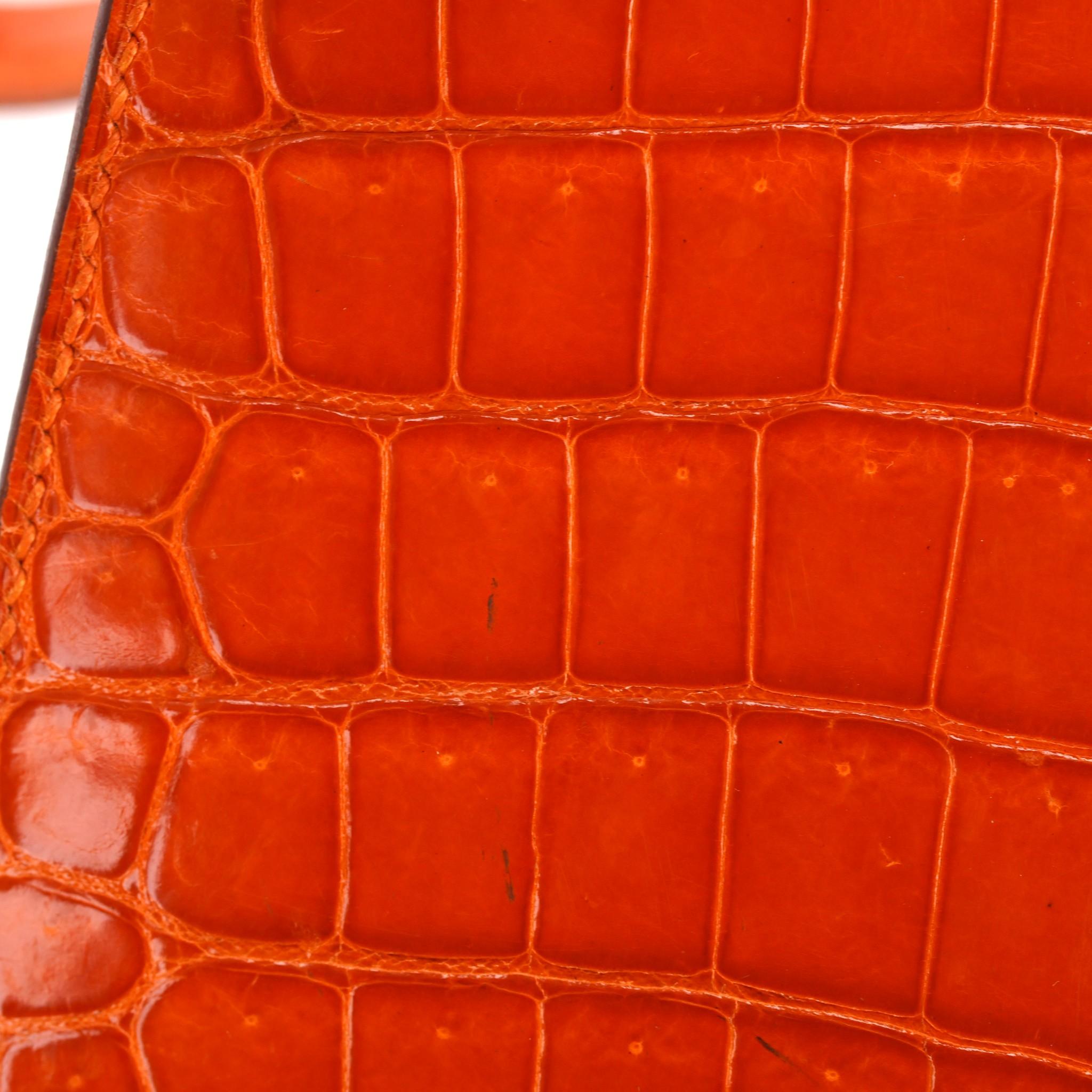Hermes Bolsa Kelly Sport Piel Poro Cocodrilo 7