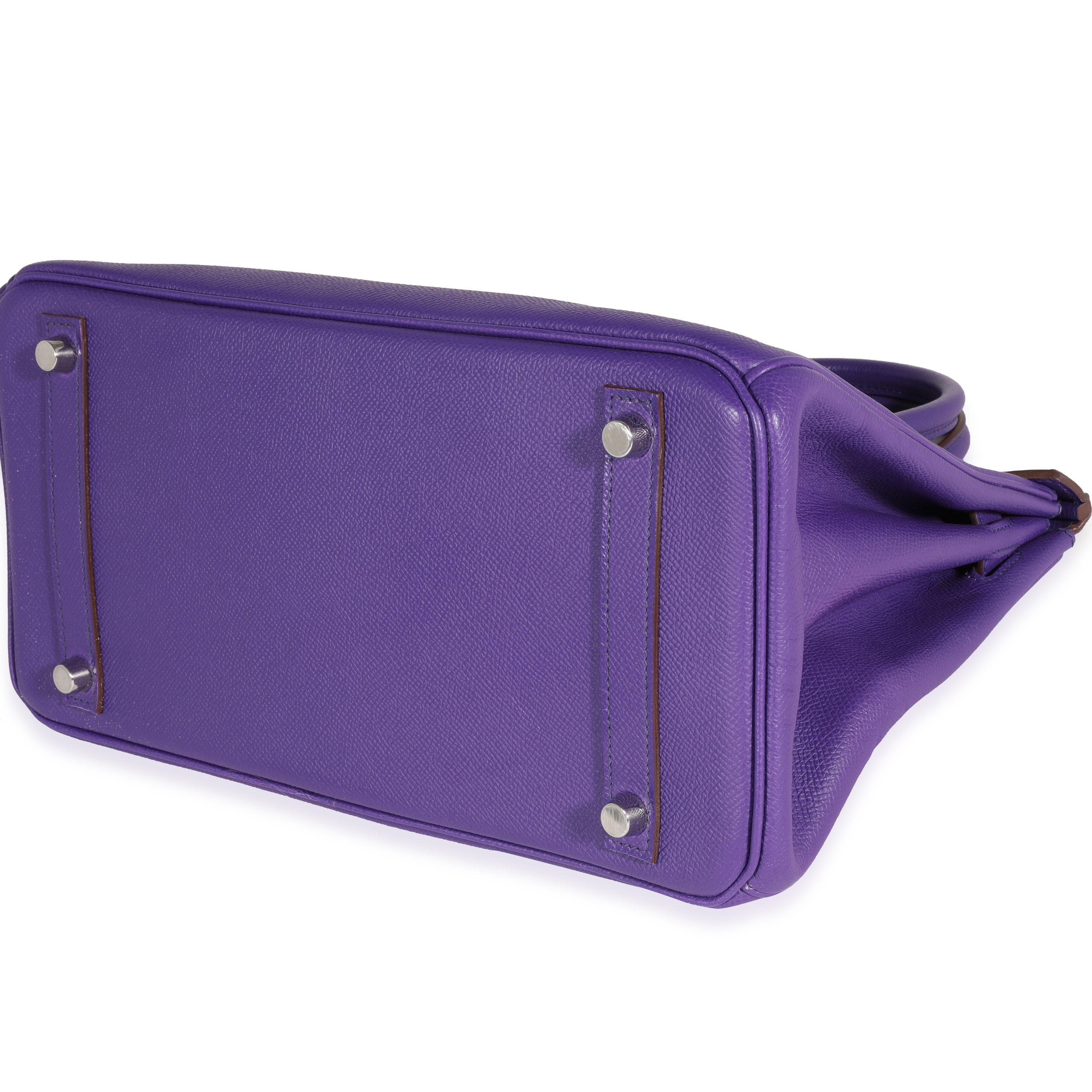Purple Hermès Crocus Epsom Birkin 30 PHW For Sale
