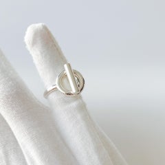 Bague Hermès Croisette en argent, taille 50