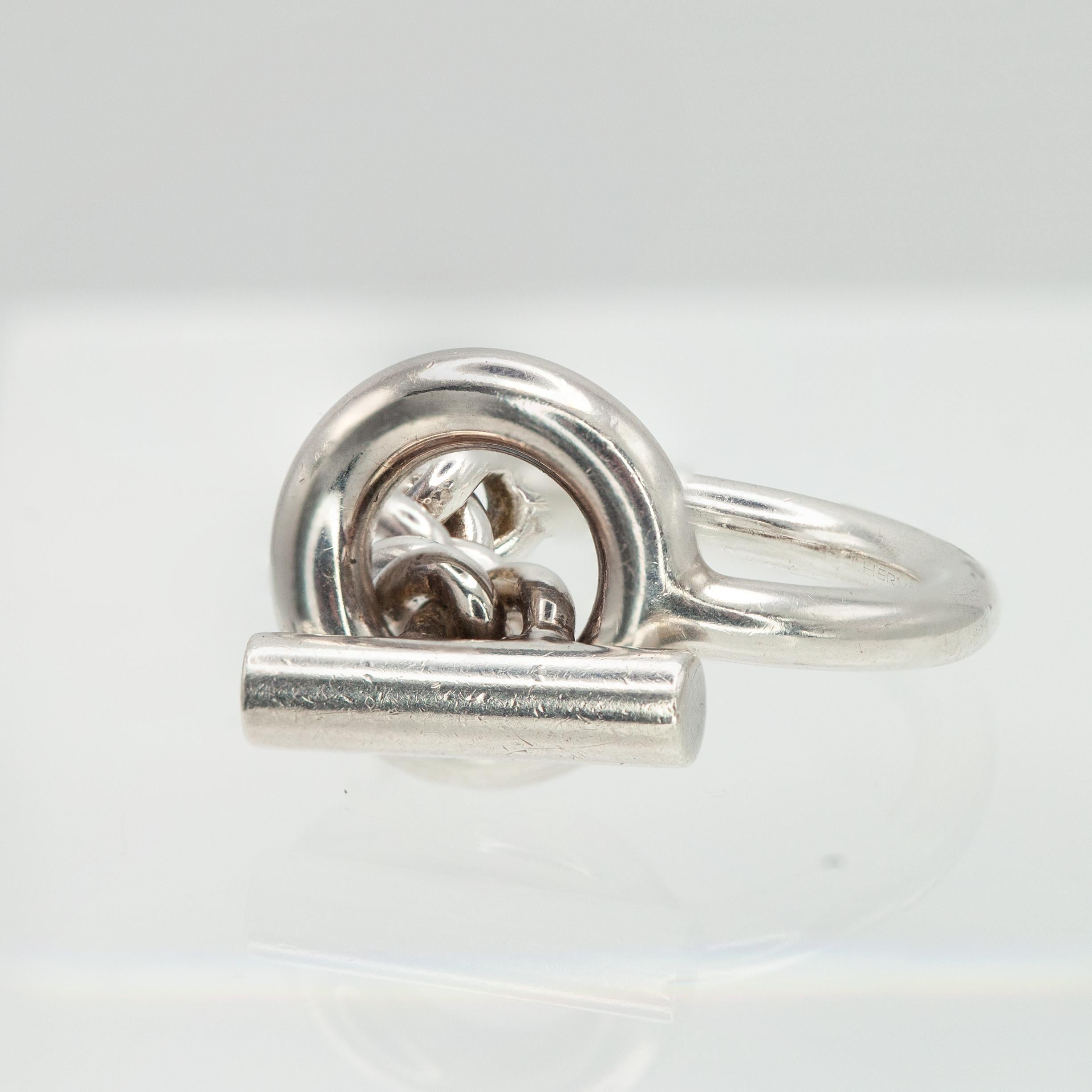 Anello Hermès Croisette in argento sterling in vendita 3