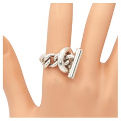 Hermès Croisette Sterling Silver Toggle Ring - Large