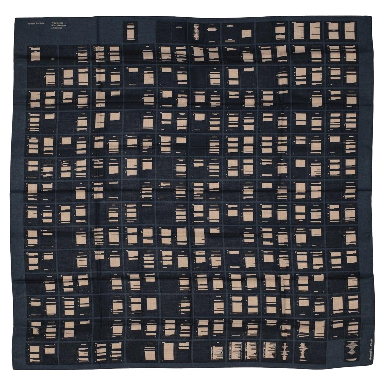 Hermes CS140 Fragments d'un discours amoureux Roland Barthes Gris oscuro Azul Nuevo en venta