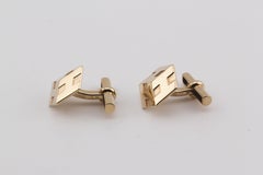 HERMES Cubed H 18K Gold Cufflinks