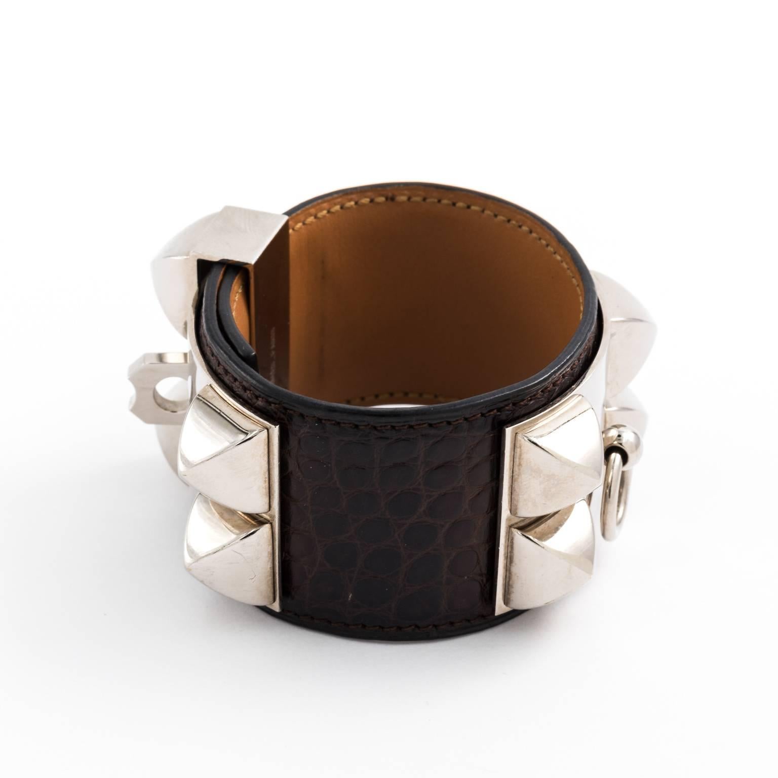Contemporary Hermes Cuff Bracelet in Silver