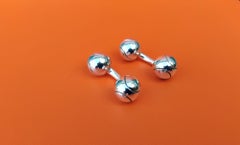Hermès Cufflinks Tennis Balls Shaped Sterling Silver