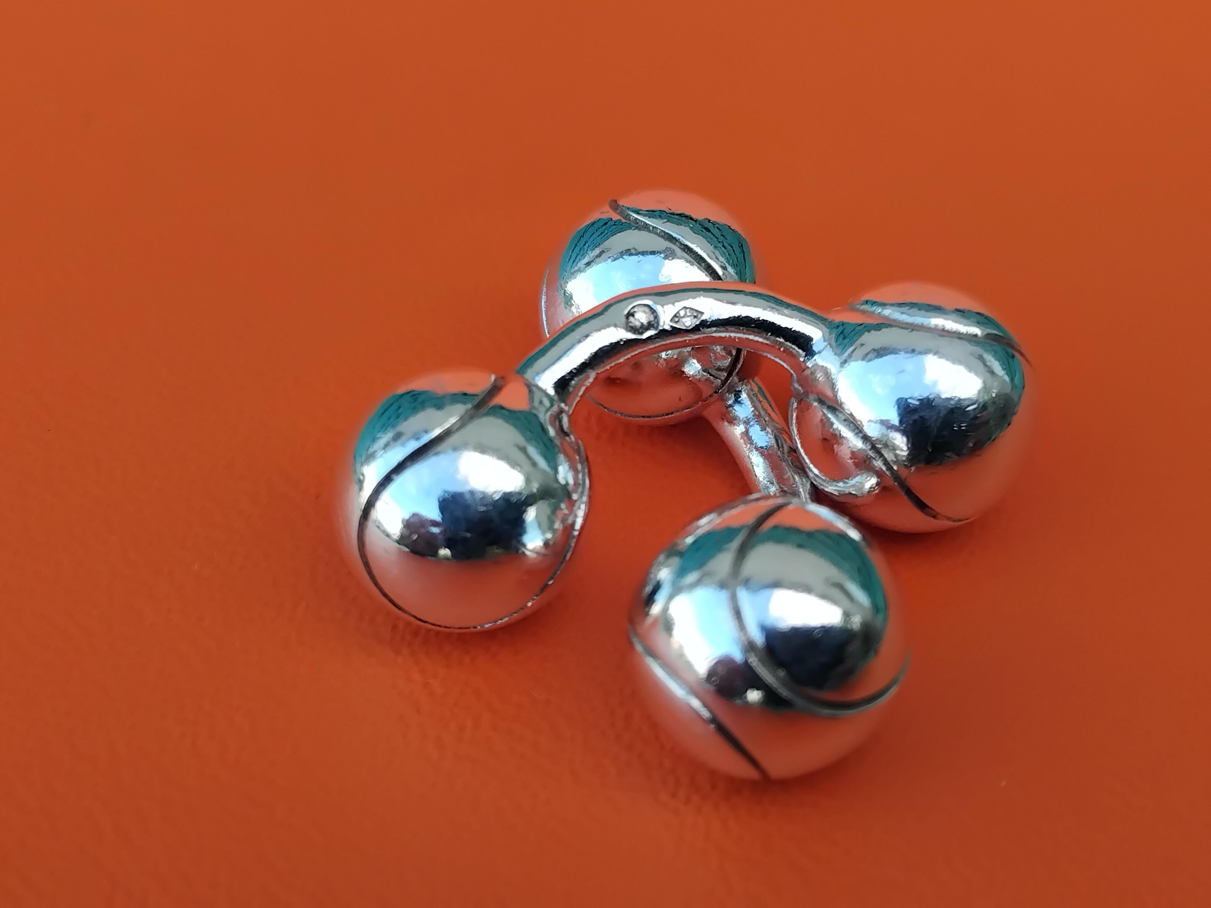 Hermès Cufflinks Tennis Balls Shaped Sterling Silver For Sale 2