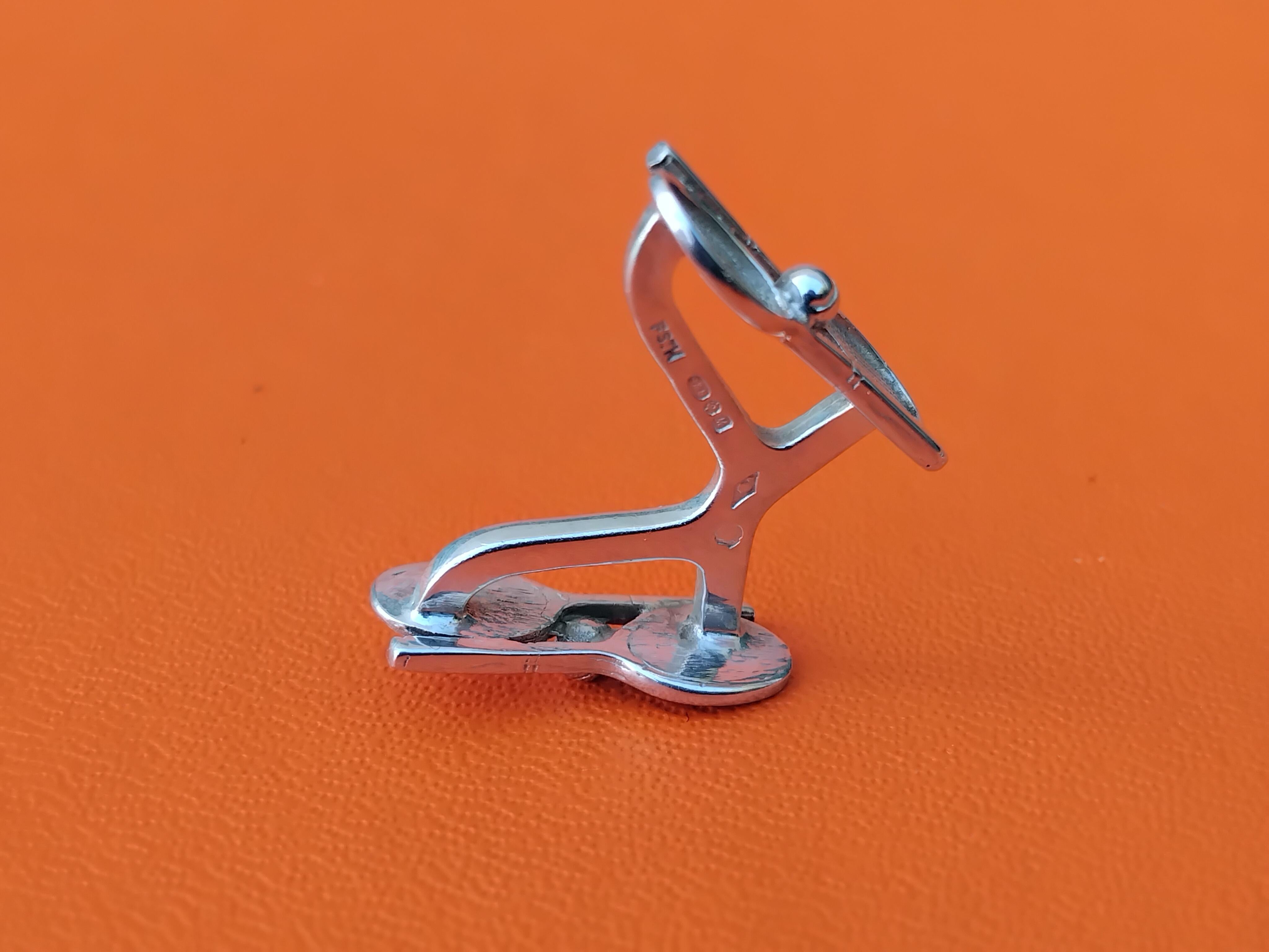 Boutons de manchette Hermès Tennis Racquets and Balls Sterling Silver en vente 9