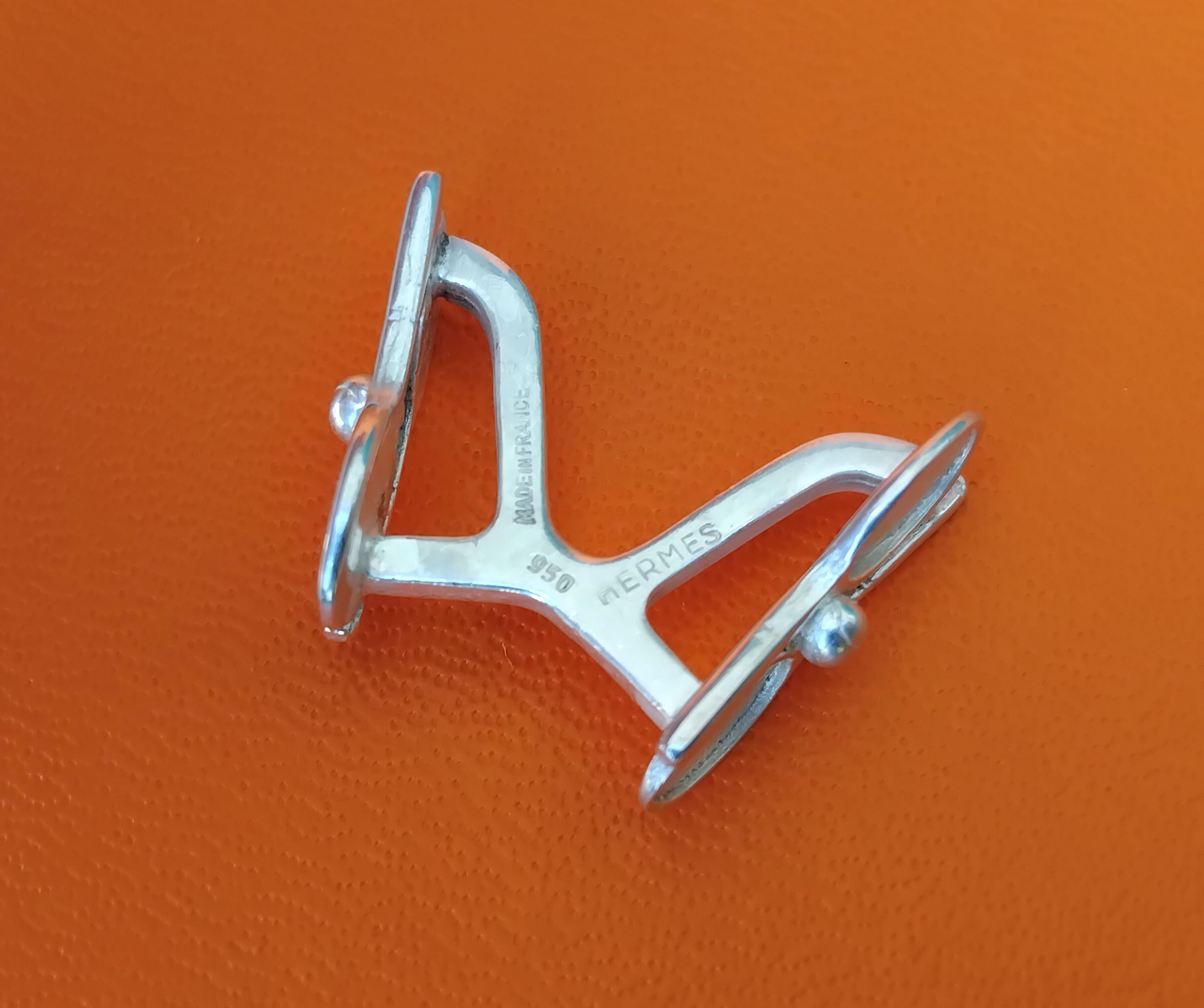 Boutons de manchette Hermès Tennis Racquets and Balls Sterling Silver en vente 6