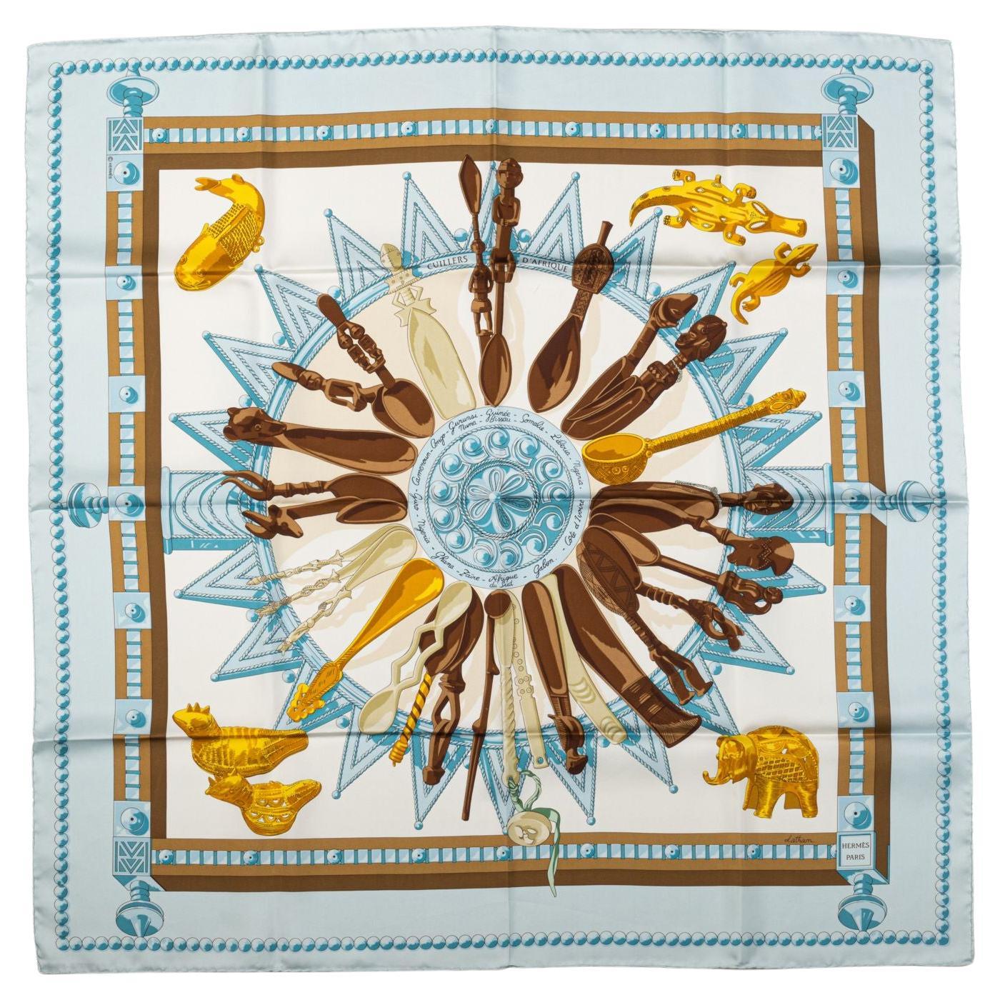 Hermès Cuillers d'Afrique Scarf, Latham For Sale