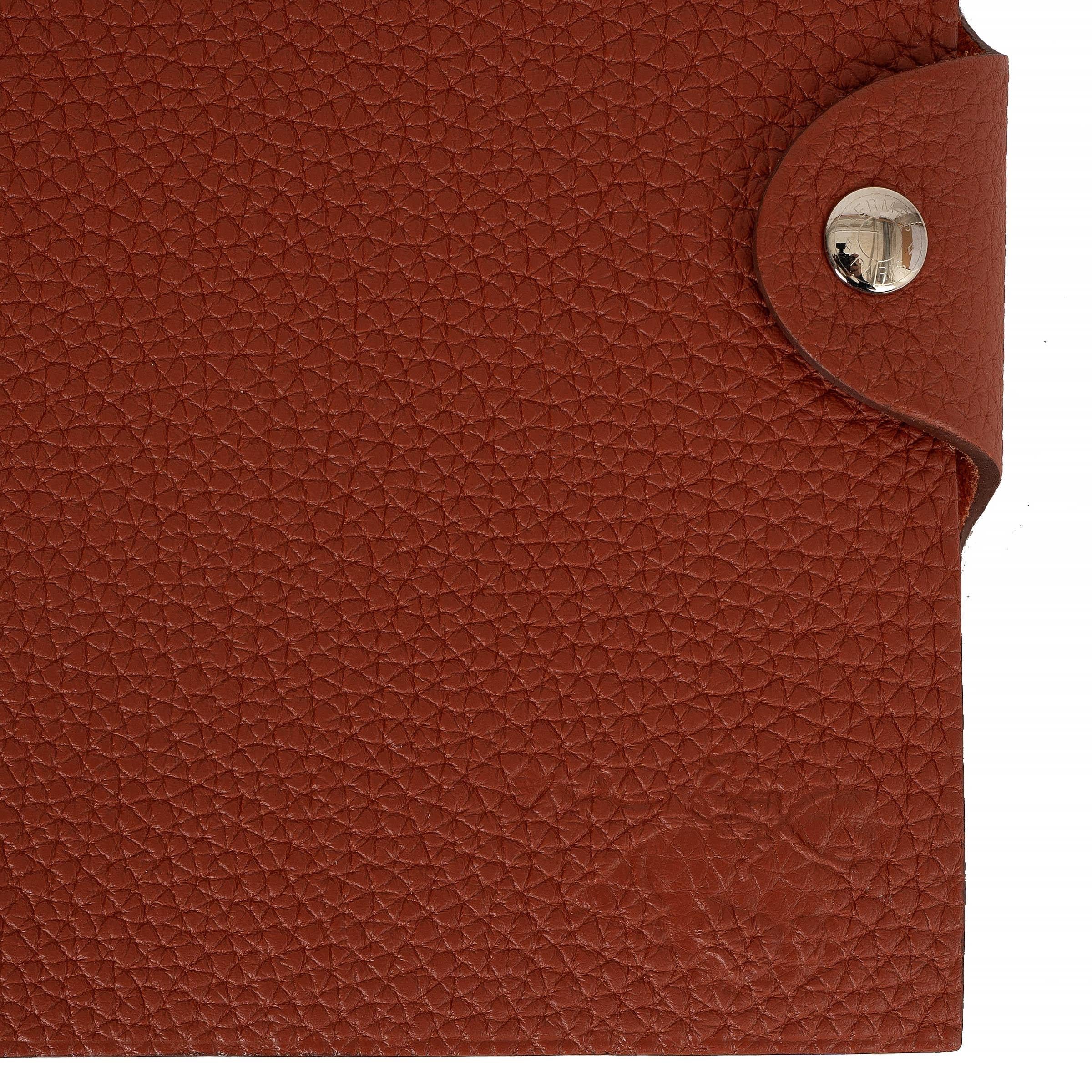 HERMES Cuivre brick Togo leather LTD ED HORSE ULYSSE PM Notebook Agenda Cover In New Condition For Sale In Zürich, CH