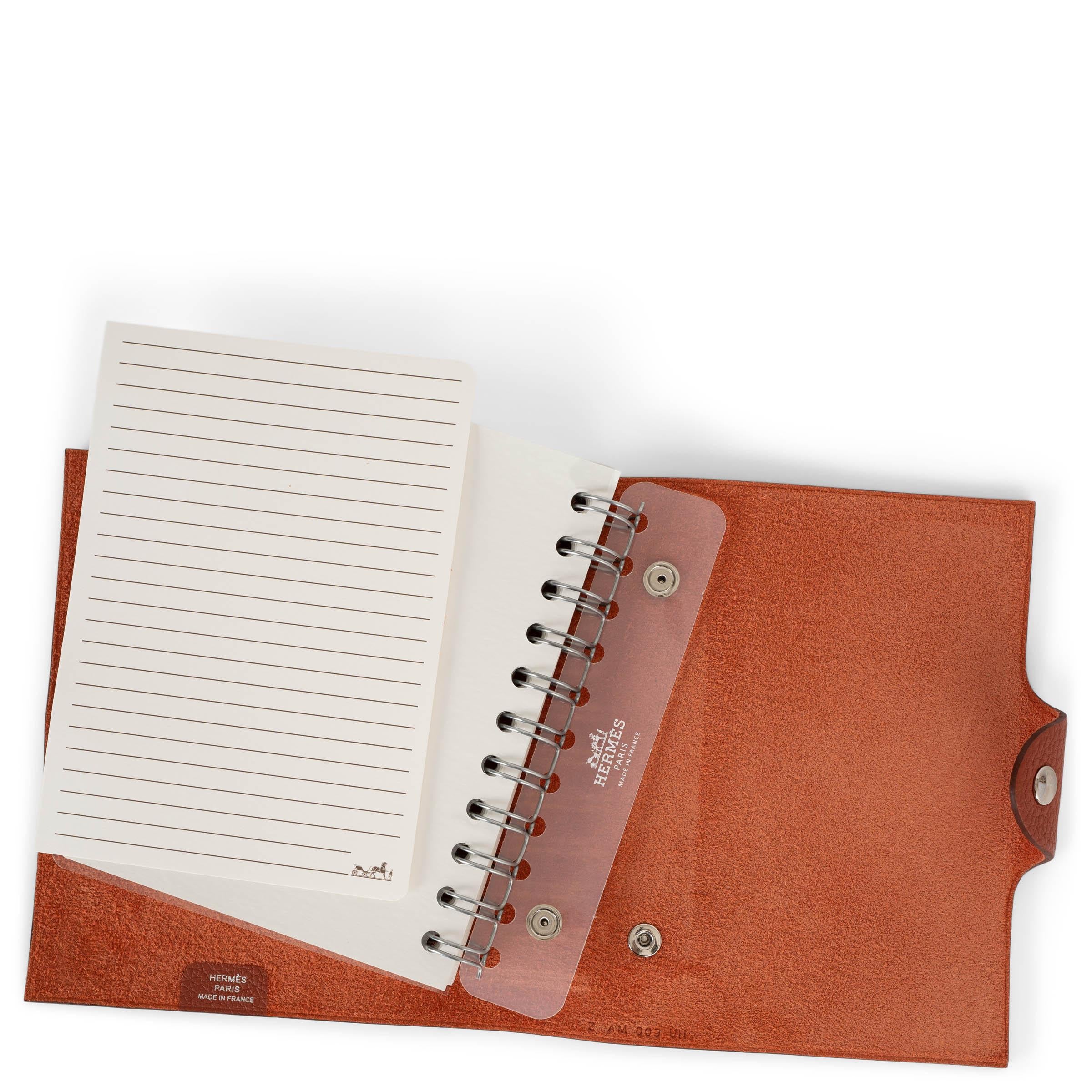 HERMES Cuivre brick Togo leather LTD ED HORSE ULYSSE PM Notebook Agenda Cover For Sale 1