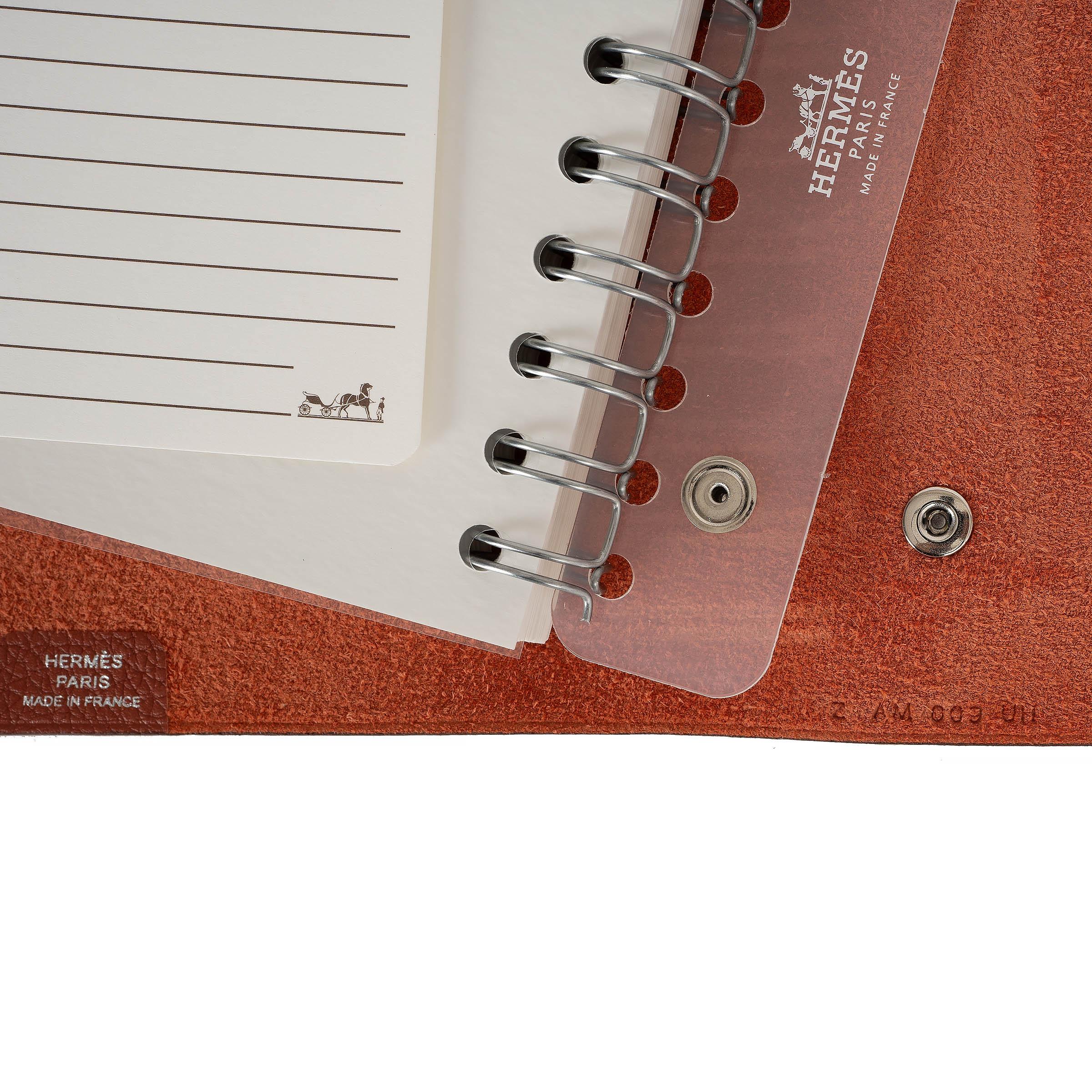 HERMES Cuivre brick Togo leather LTD ED HORSE ULYSSE PM Notebook Agenda Cover For Sale 2