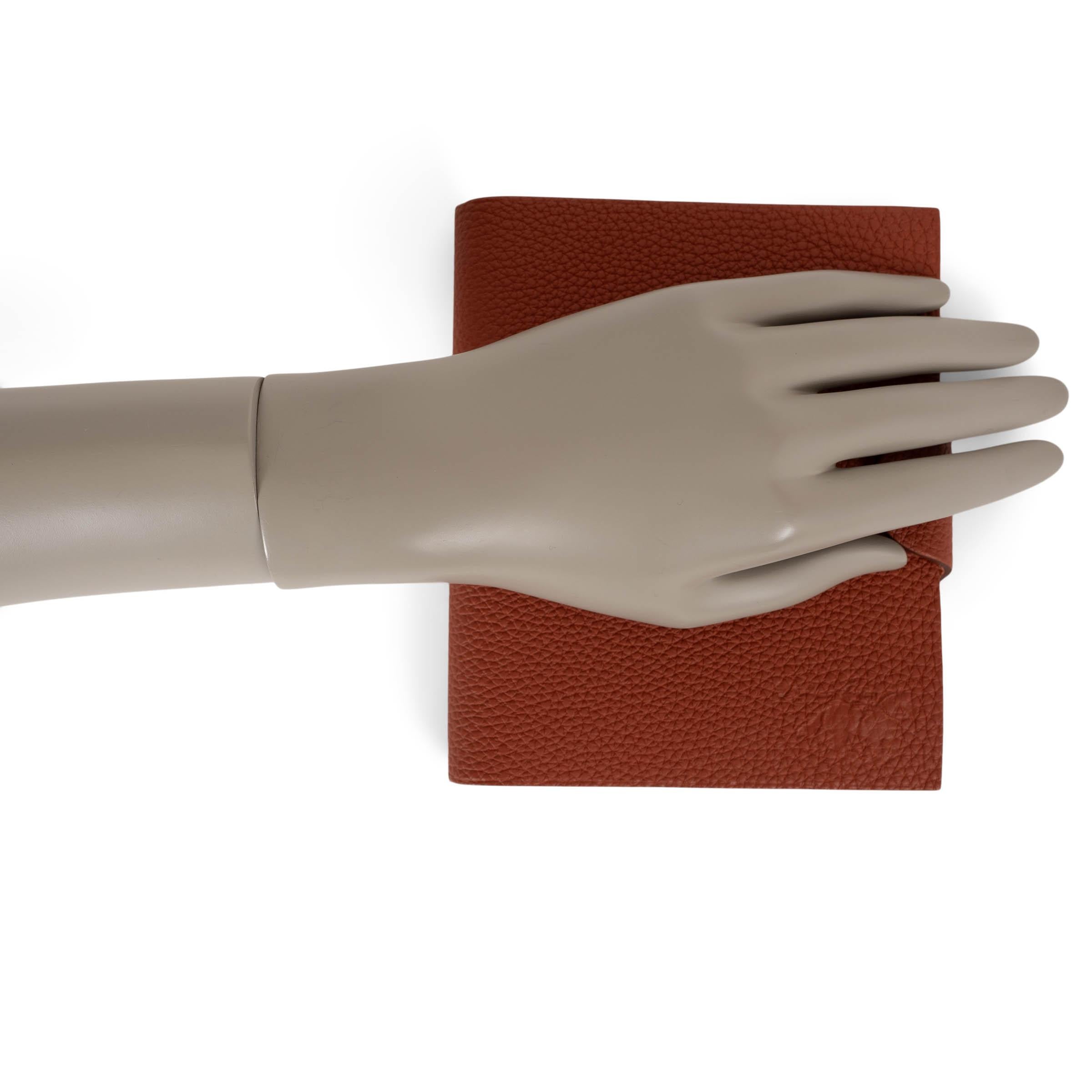 HERMES Cuivre brick Togo leather LTD ED HORSE ULYSSE PM Notebook Agenda Cover For Sale 3
