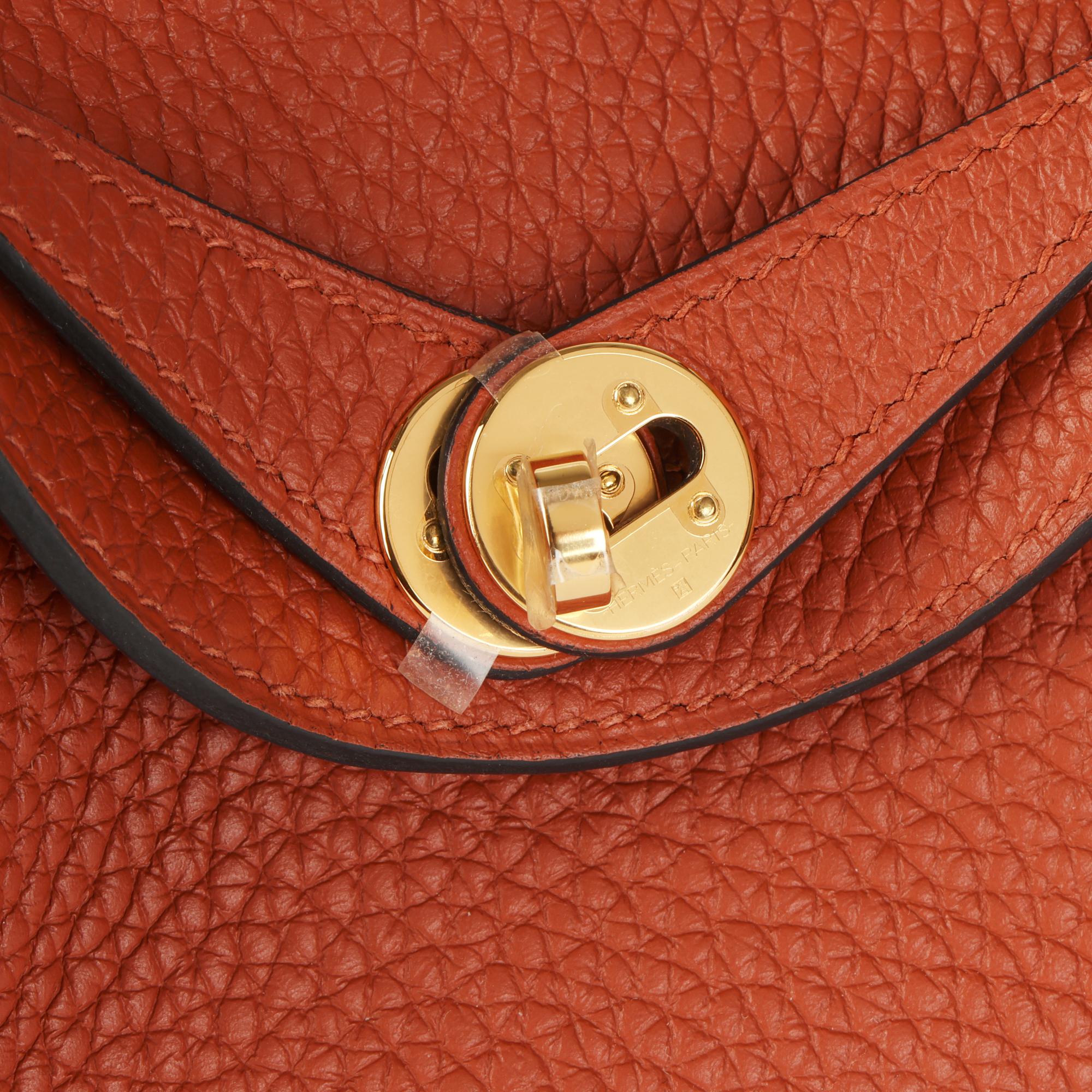 Hermès Cuivre Clemence Leather Maxi Quadrille Mini Lindy 1