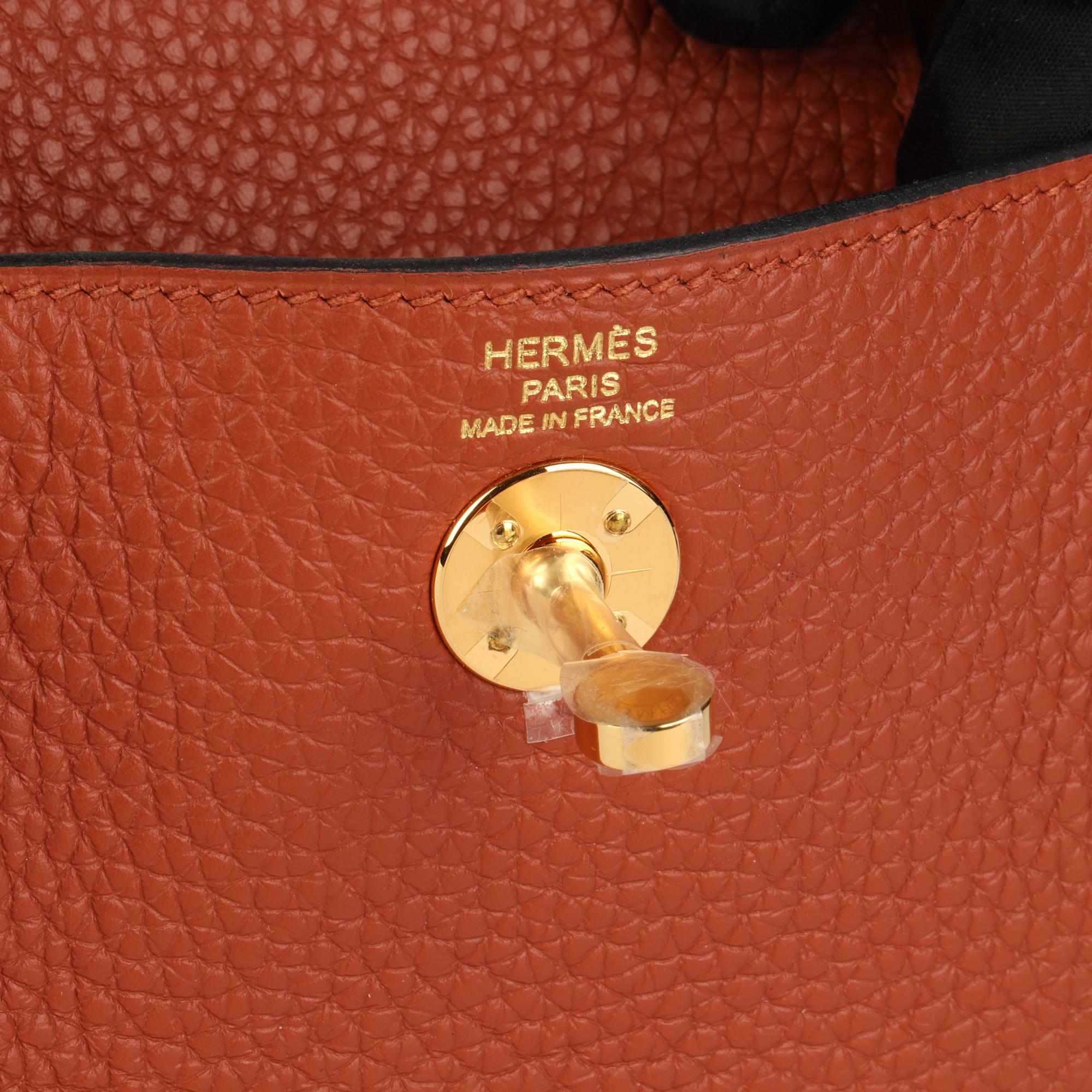 Hermès Cuivre Clemence Leather Maxi Quadrille Mini Lindy 3