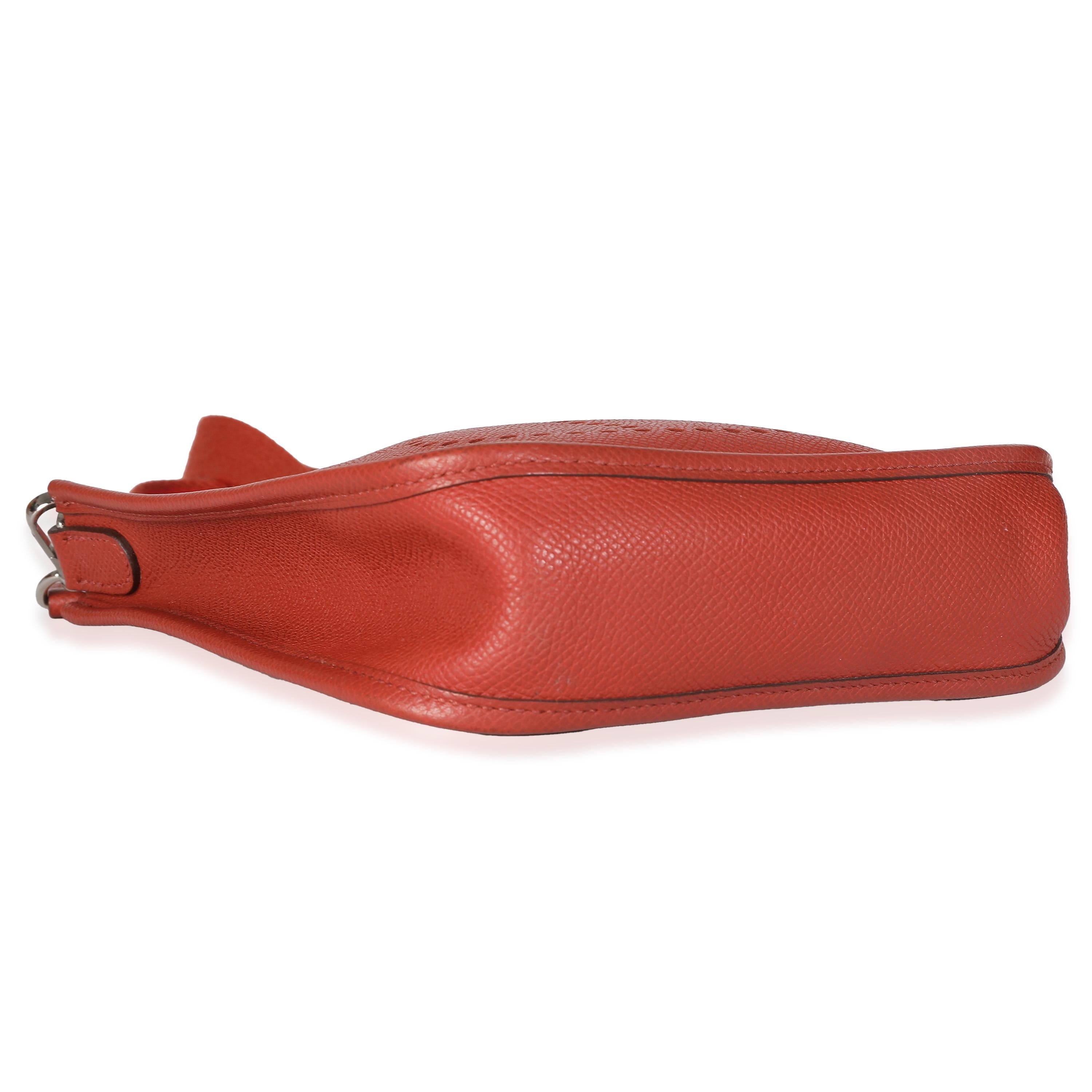 Hermès Cuivre Epsom Mini Evelyne TPM PHW For Sale 2