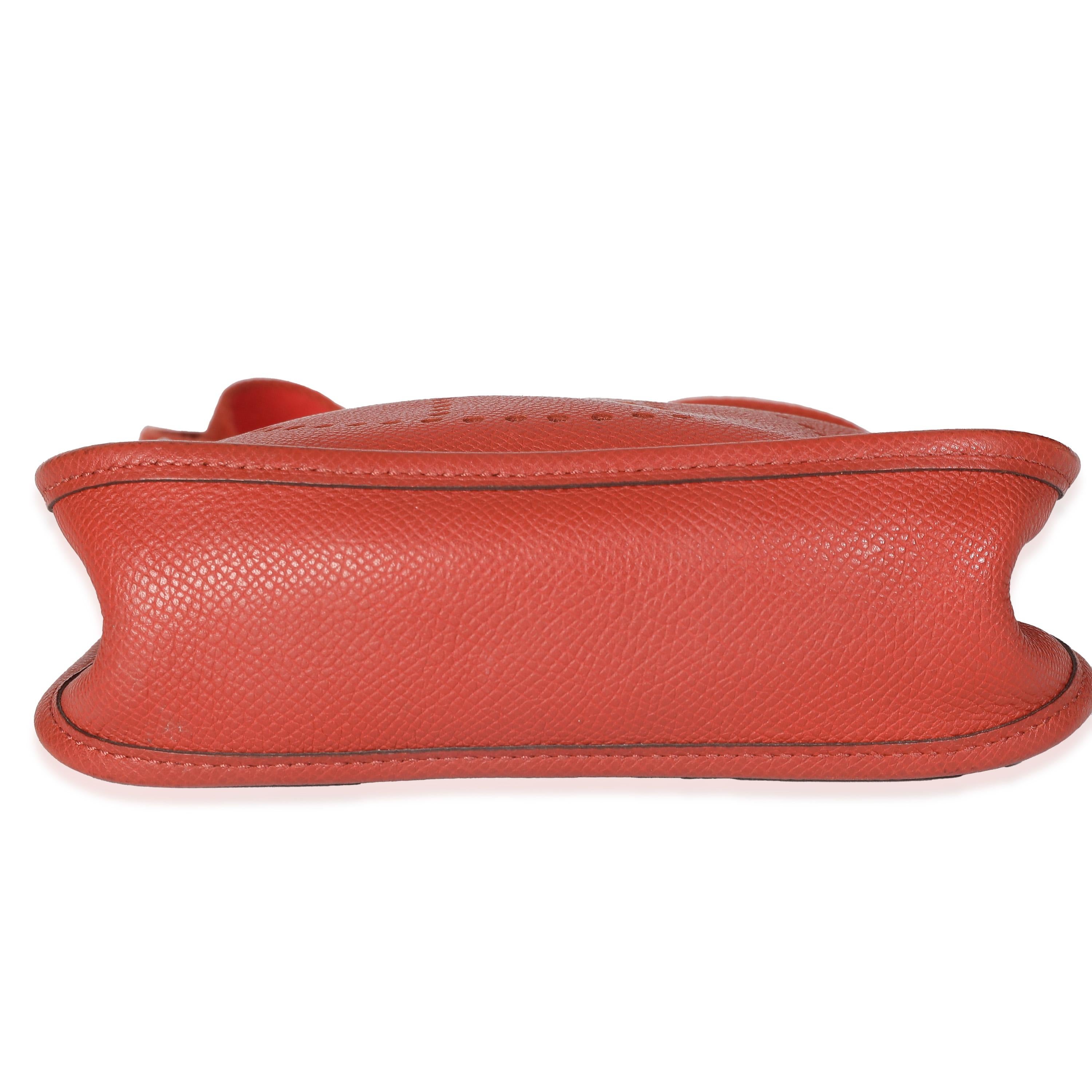 Hermès Cuivre Epsom Mini Evelyne TPM PHW For Sale 3