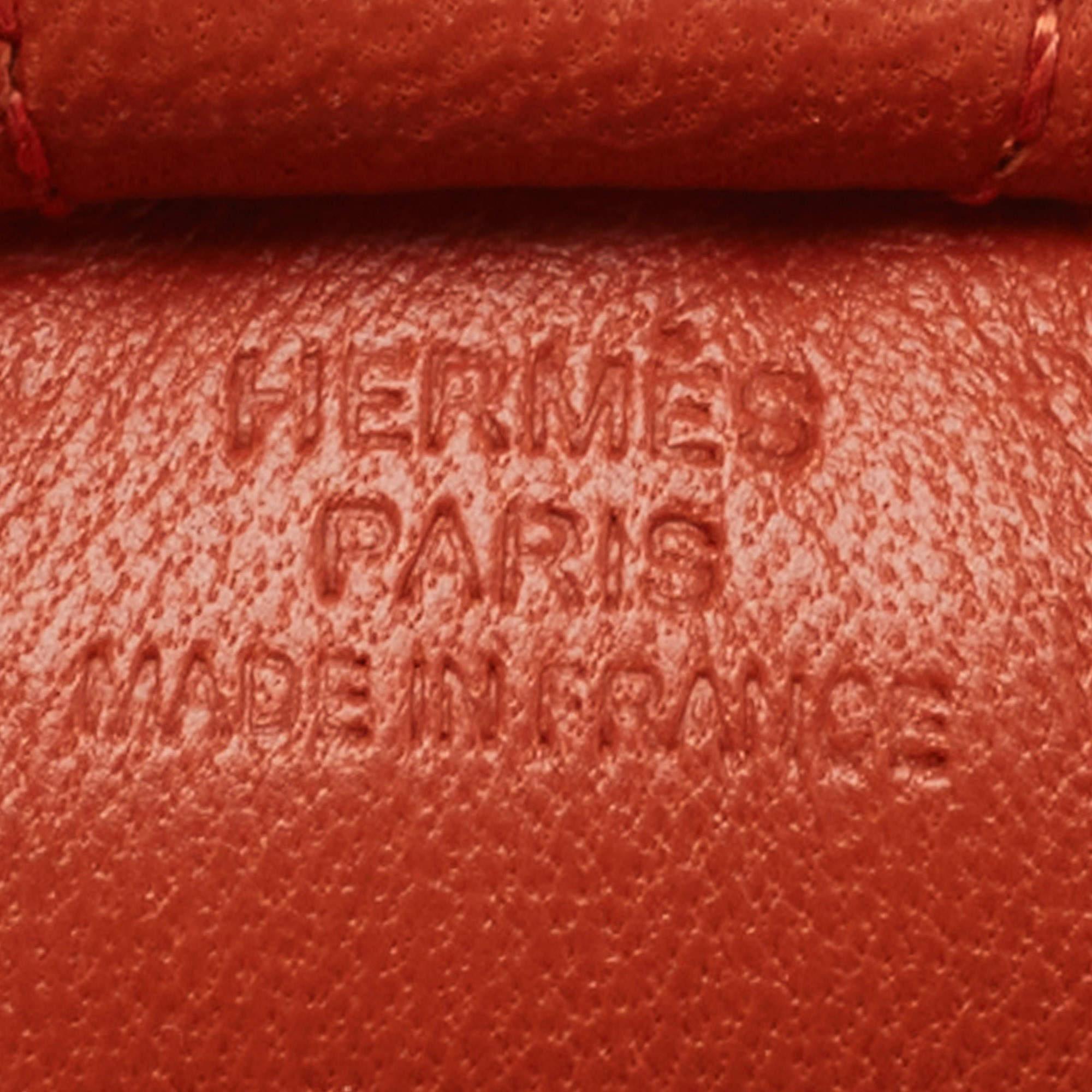 Hermes Cuivre Milo Leather Rodeo Bag Charm PM 1