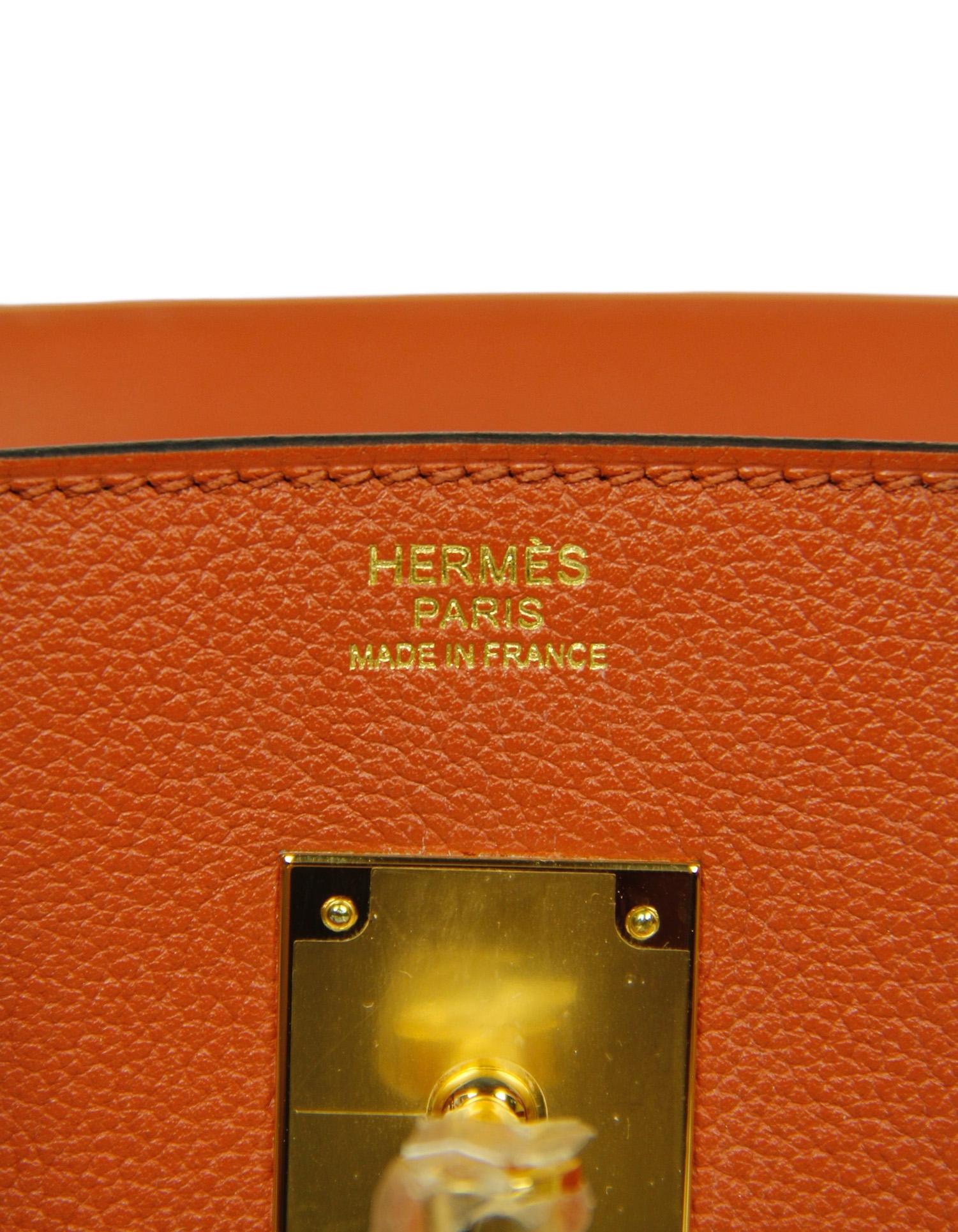 Bolso Birkin Hermes Cuivre Novillo de piel de 30 cm con herrajes dorados en venta 1