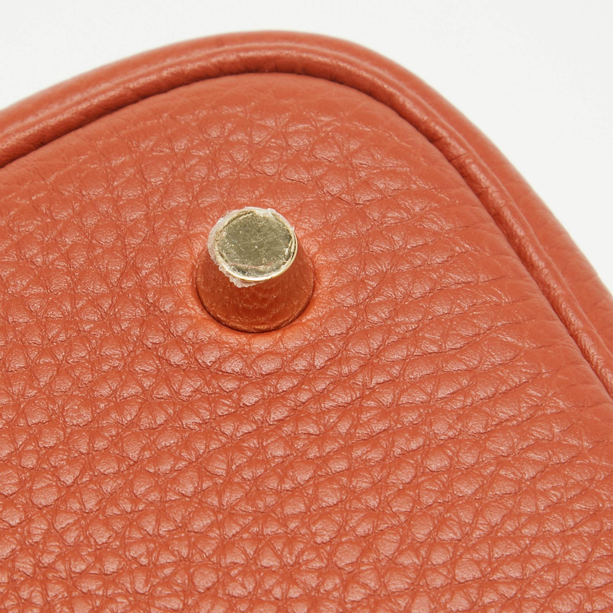 Hermès Cuivre Taurillon Clemence Leather Picotin Lock 22 Bag 8