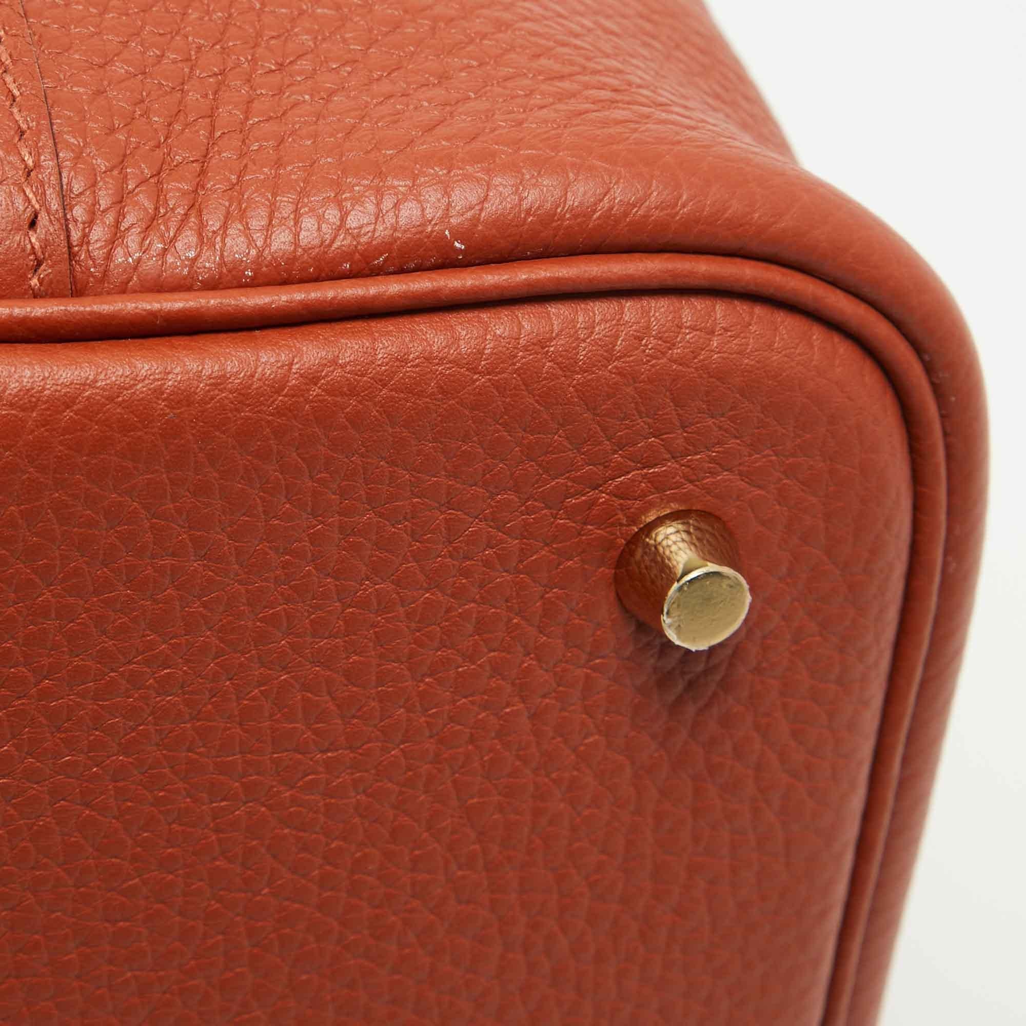 Hermès Cuivre Taurillon Clemence Leather Picotin Lock 22 Bag 1